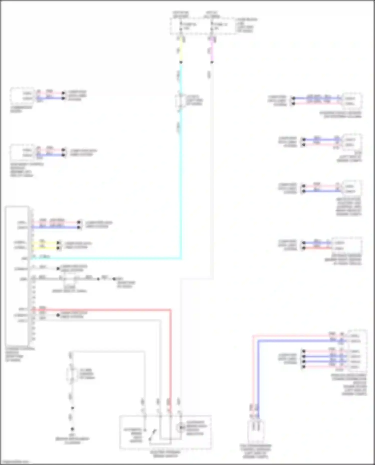 Wiring diagram chassis control module for Nissan X-Trail III facelift (2017-2024) (1 of 3)
