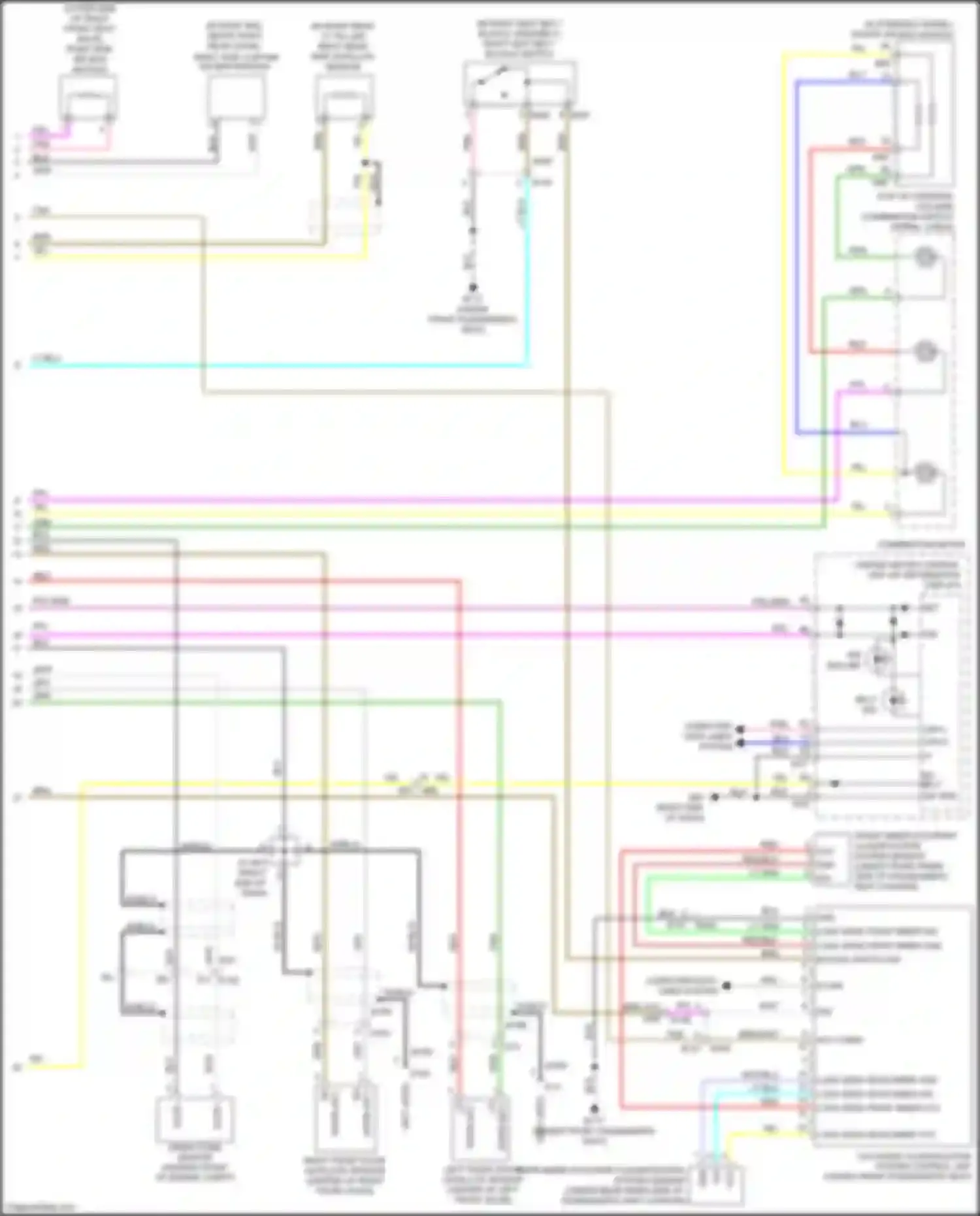 Wiring diagram crash zone sensor for Nissan X-Trail III facelift (2017-2024) (1 of 1)
