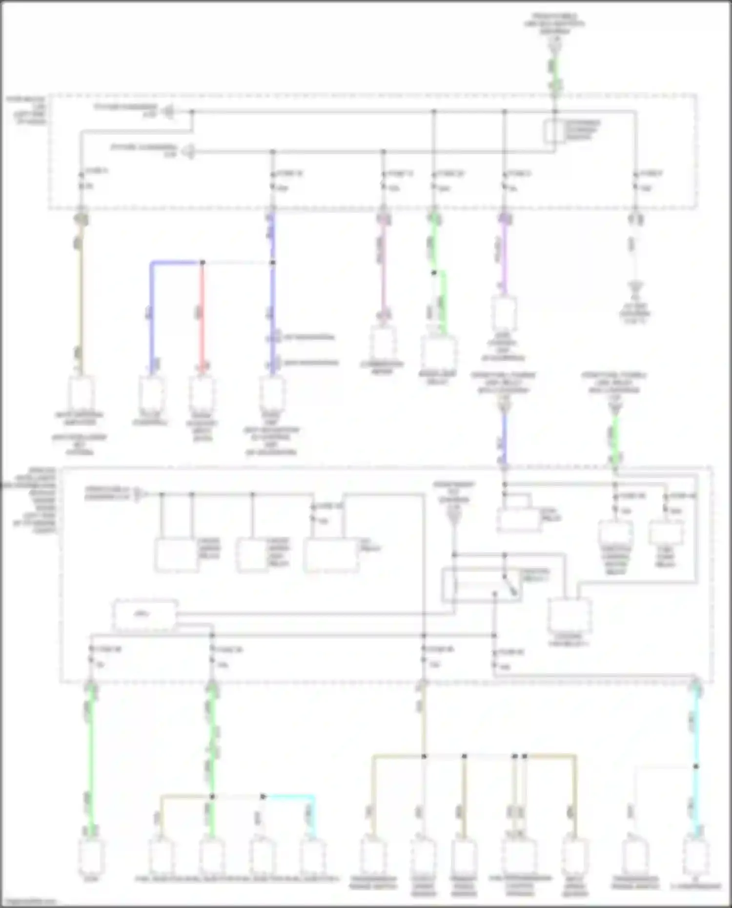 Wiring diagram ecm relay for Nissan X-Trail III facelift (2017-2024) (2 of 3)