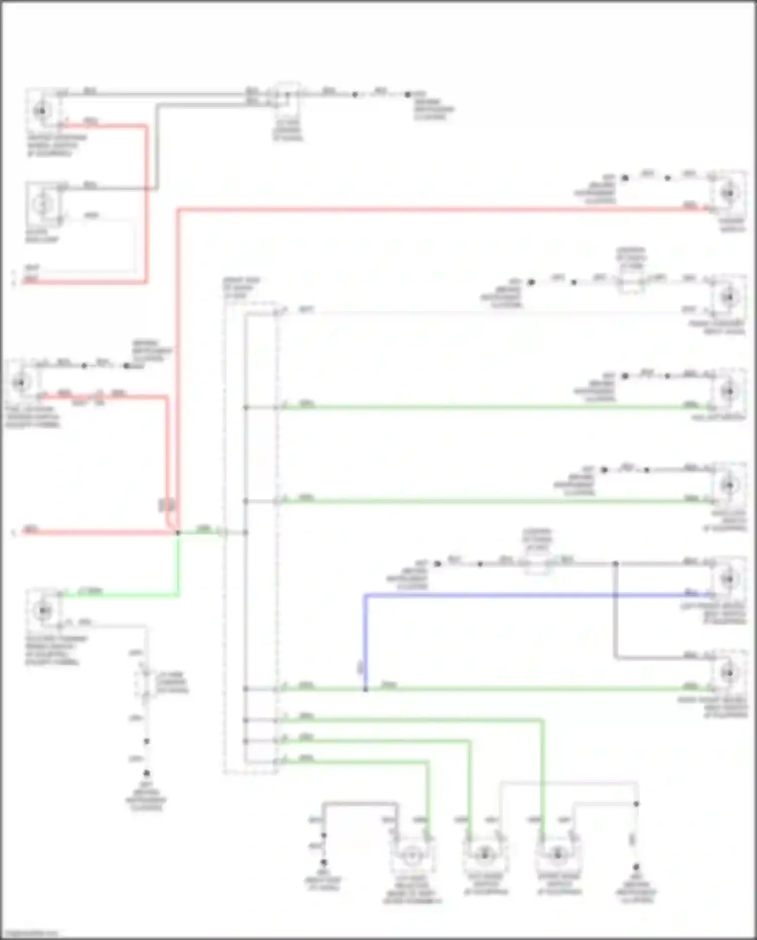 Wiring diagram front auxiliary input jacks for Nissan X-Trail III facelift (2017-2024) (1 of 6)