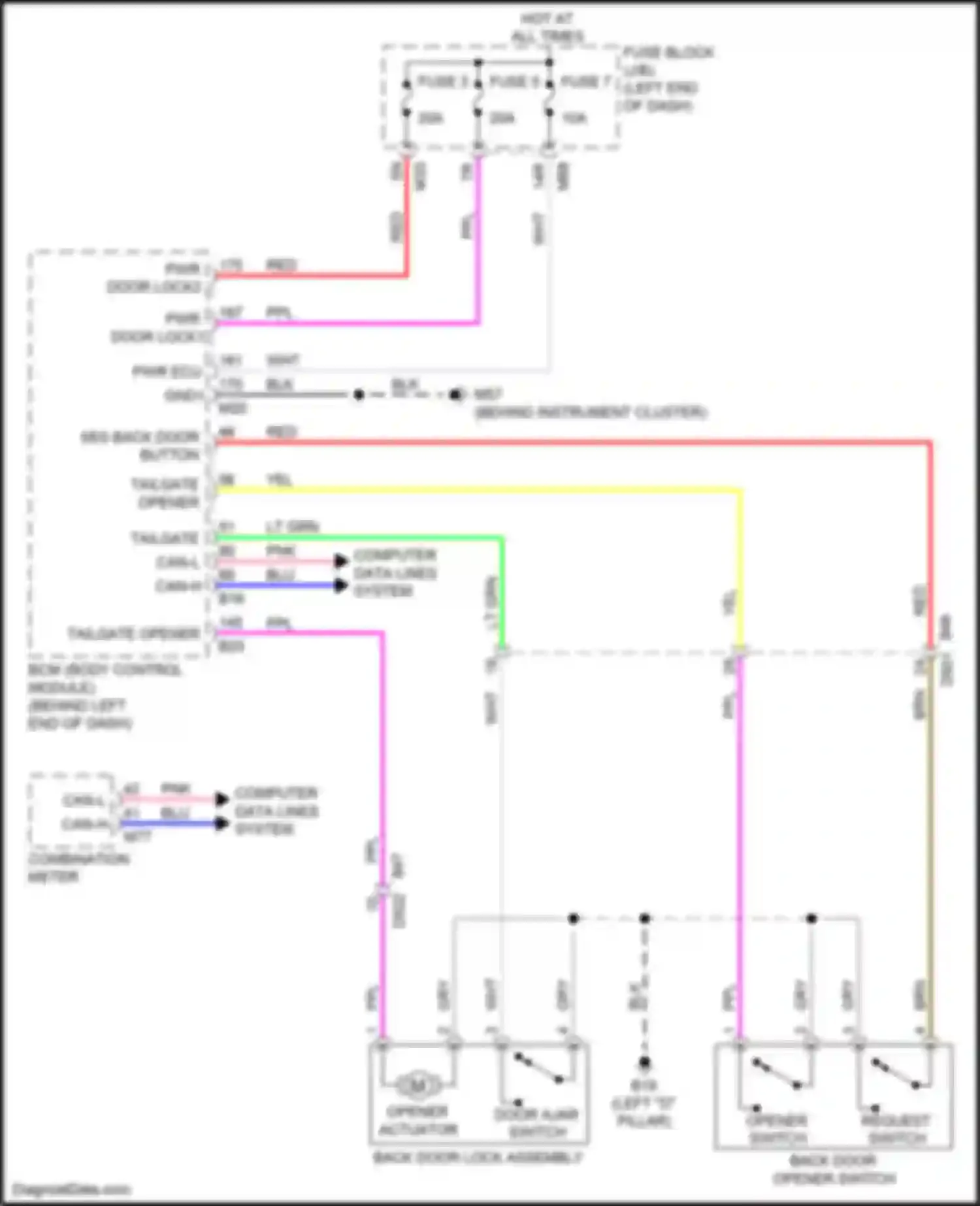 Wiring diagram fuse 5 for Nissan X-Trail III facelift (2017-2024) (2 of 10)
