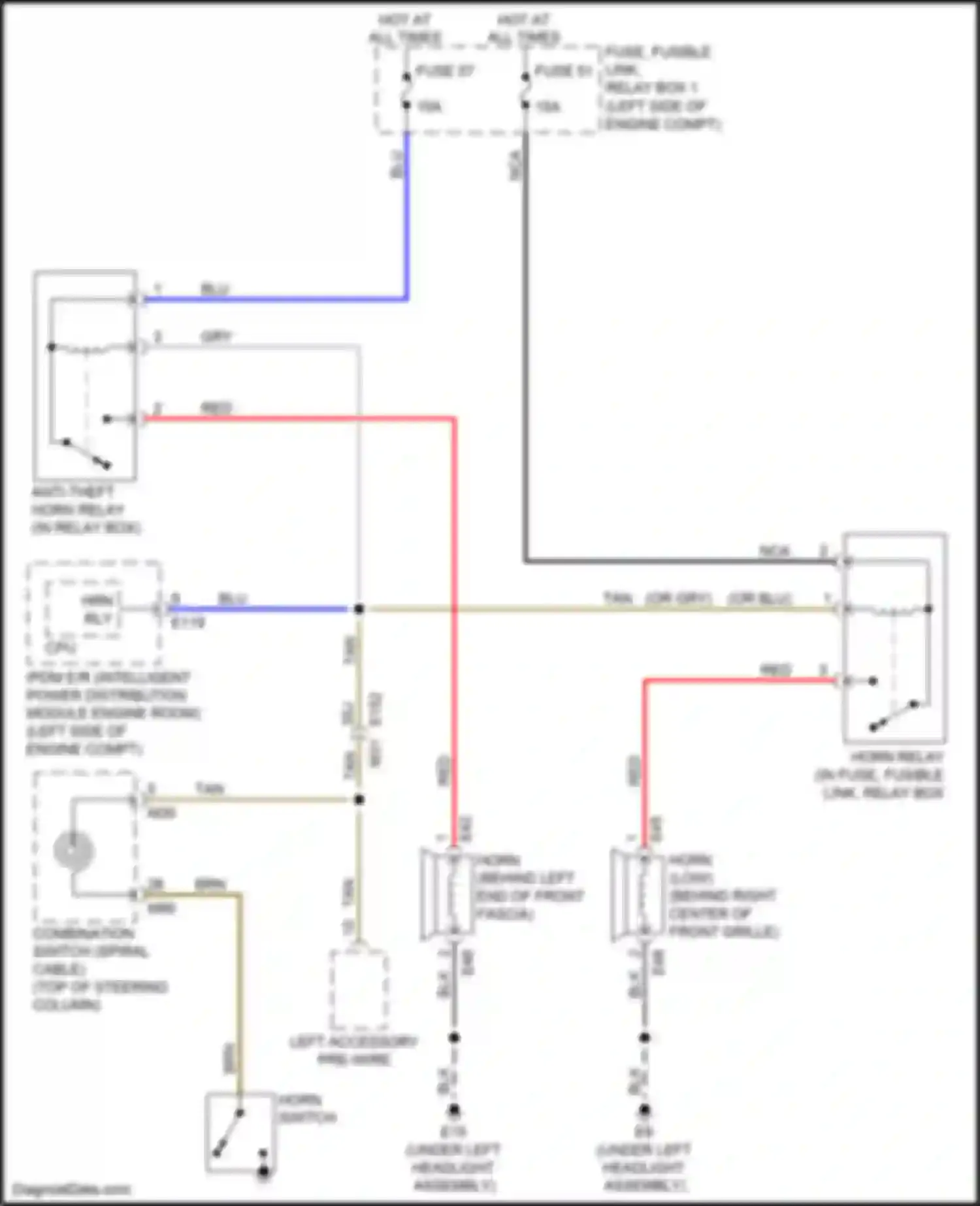 Wiring diagram fuse, fusible link, relay box 1 for Nissan X-Trail III facelift (2017-2024) (12 of 17)