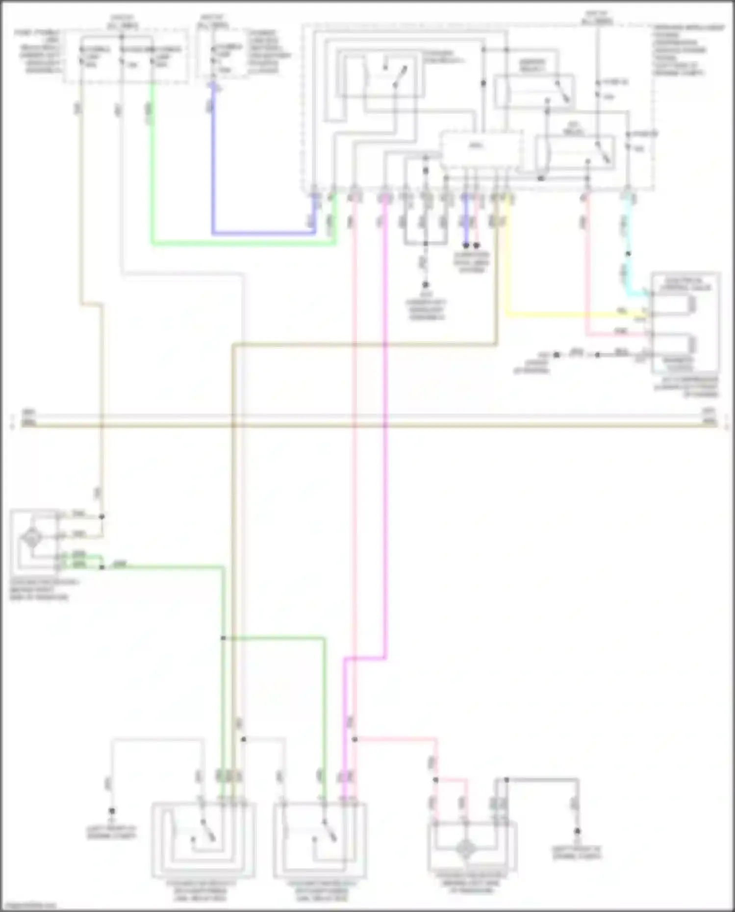 Wiring diagram fuse, fusible link, relay box 2 for Nissan X-Trail III facelift (2017-2024) (1 of 6)