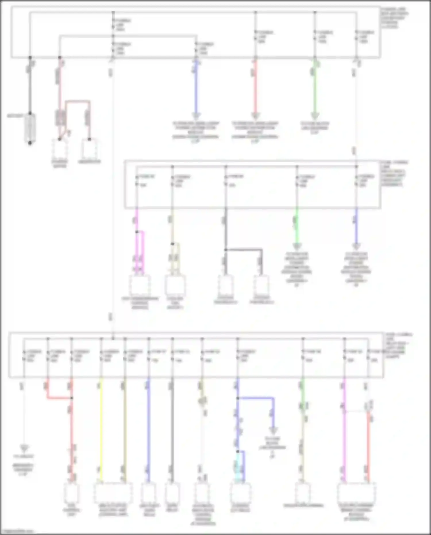Wiring diagram fuse, fusible link, relay box 2 for Nissan X-Trail III facelift (2017-2024) (5 of 6)