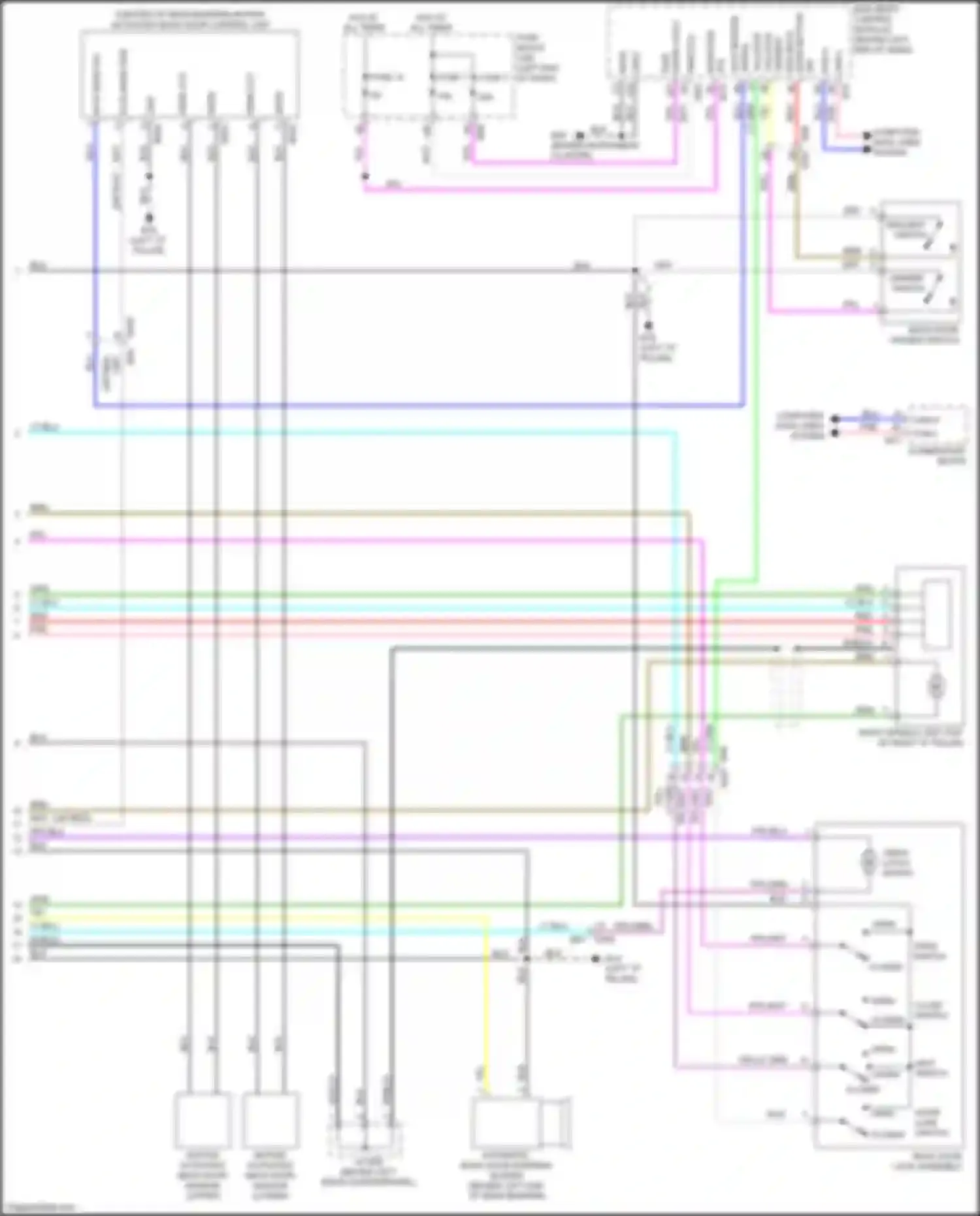 Wiring diagram kick sensor for Nissan X-Trail III facelift (2017-2024) (1 of 1)