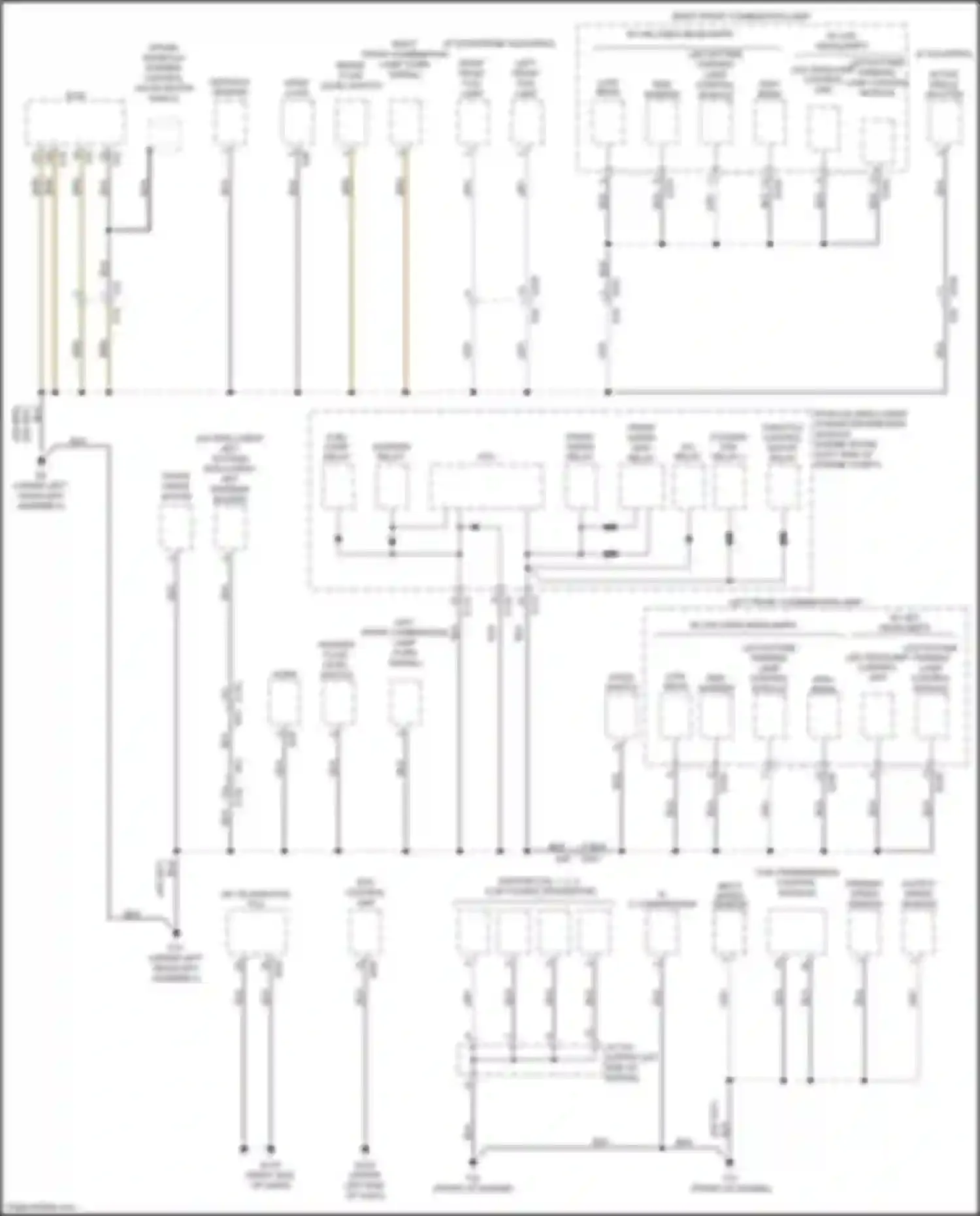 Wiring diagram left front fog lamp for Nissan X-Trail III facelift (2017-2024) (1 of 3)