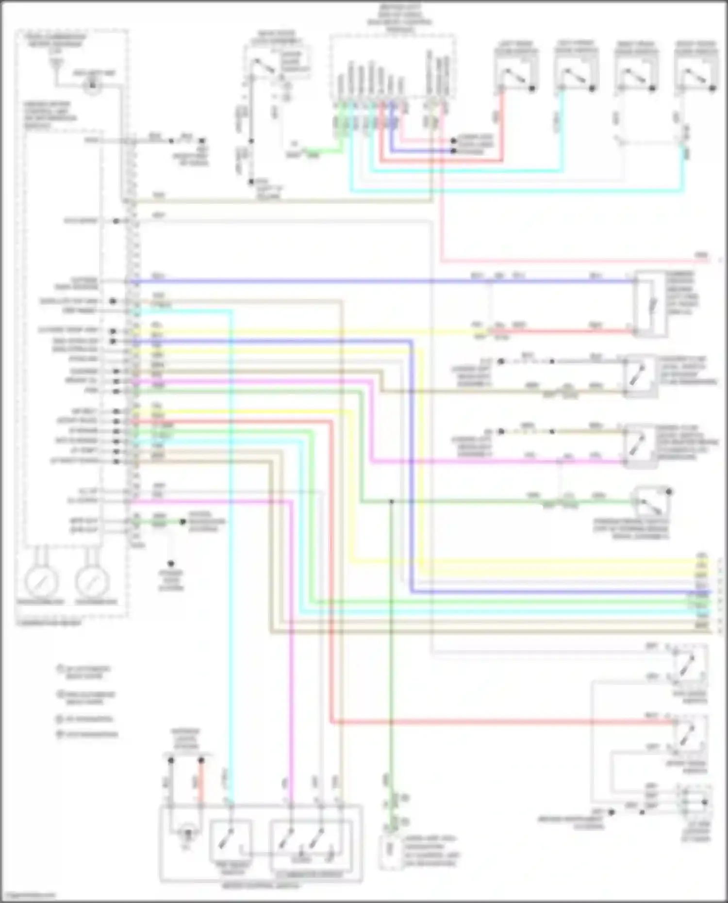 Wiring diagram power tops system for Nissan X-Trail III facelift (2017-2024) (1 of 1)