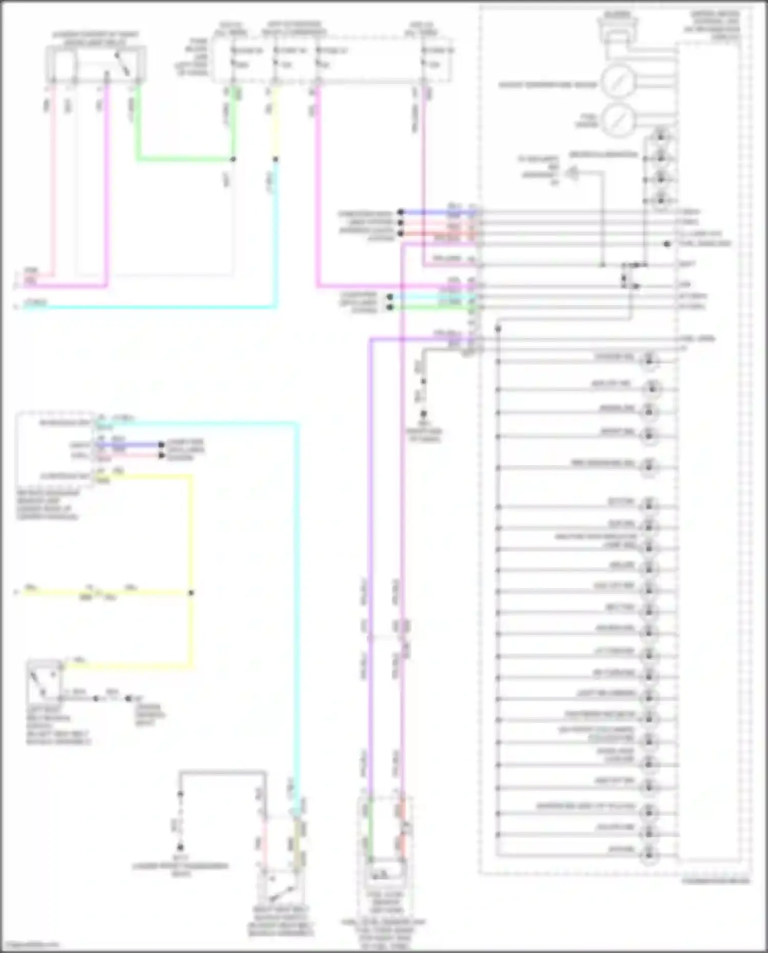 Wiring diagram right end of dash) for Nissan X-Trail III facelift (2017-2024) (46 of 55)