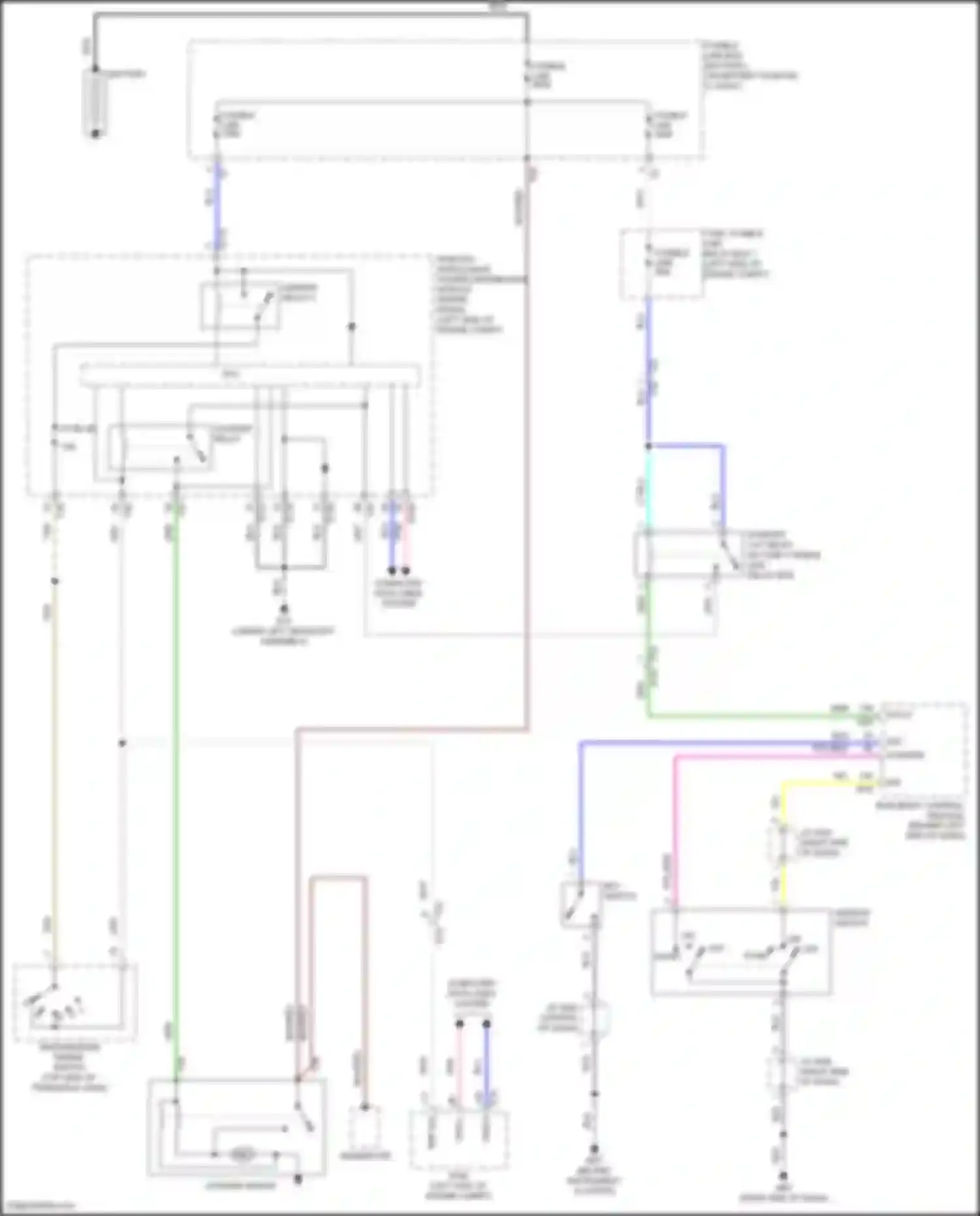 Wiring diagram right end of dash) for Nissan X-Trail III facelift (2017-2024) (54 of 55)