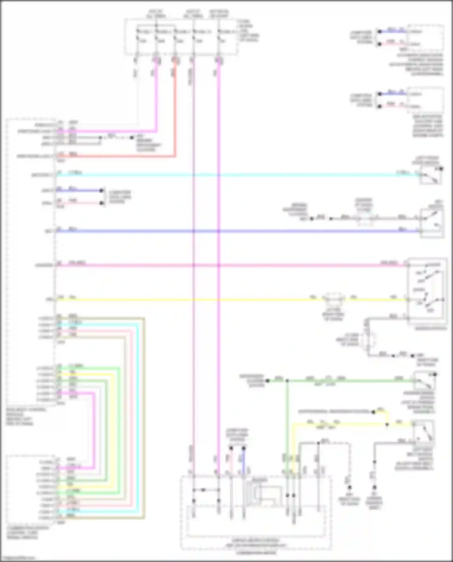 Wiring diagram right end of dash) for Nissan X-Trail III facelift (2017-2024) (42 of 55)