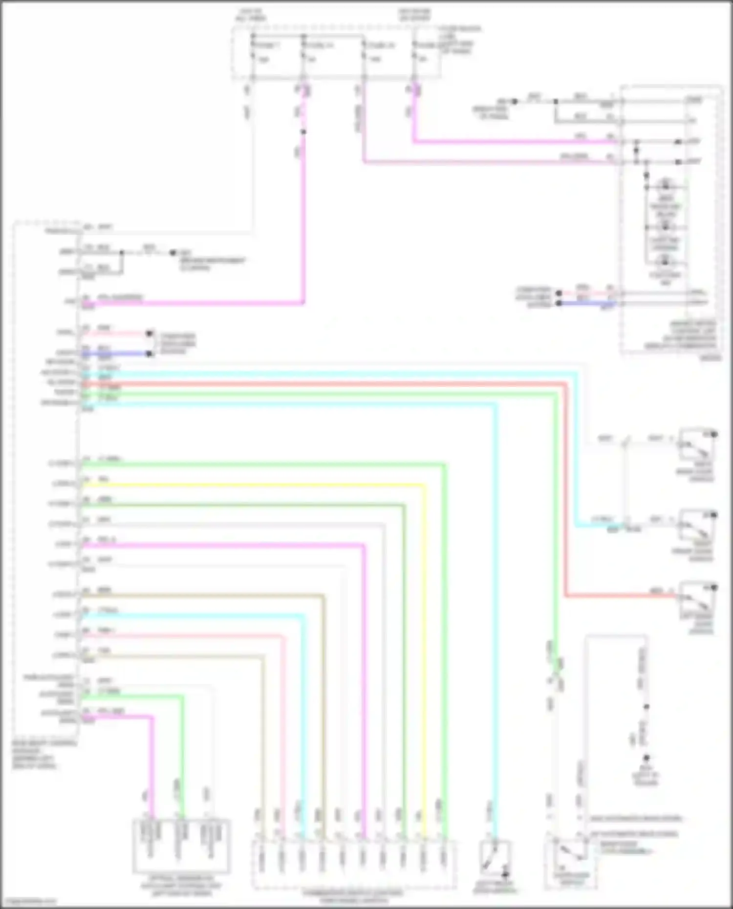 Wiring diagram right front door switch for Nissan X-Trail III facelift (2017-2024) (6 of 11)