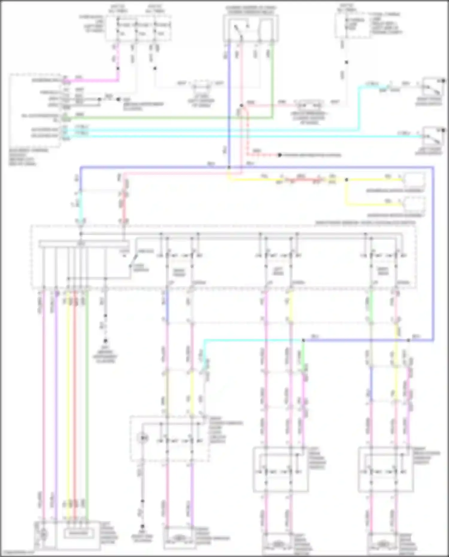 Wiring diagram right front power window motor for Nissan X-Trail III facelift (2017-2024) (1 of 1)