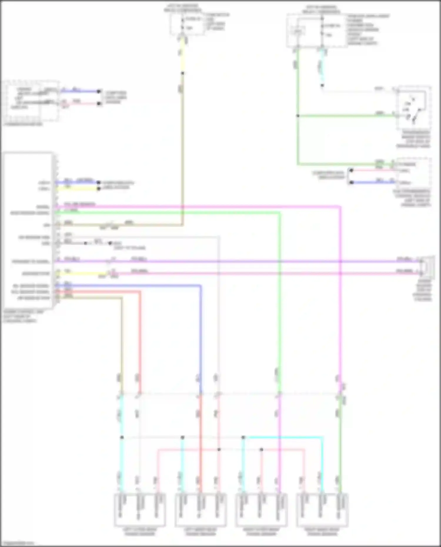 Wiring diagram ror sensor for Nissan X-Trail III facelift (2017-2024) (1 of 1)