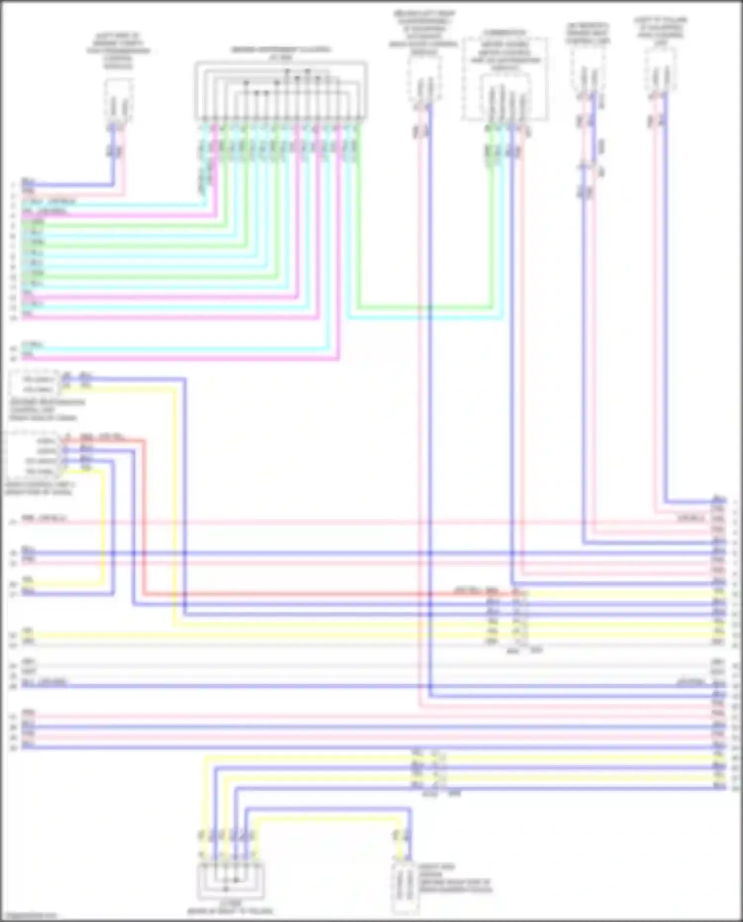 Wiring diagram w/ memory for Nissan X-Trail III facelift (2017-2024) (1 of 3)