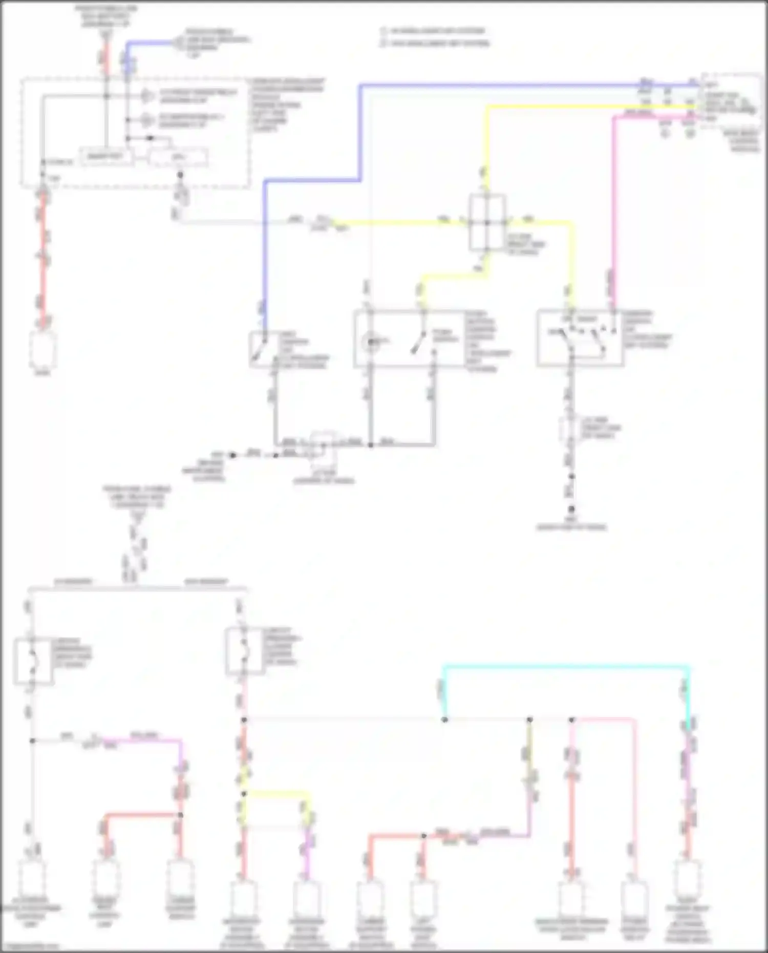 Wiring diagram w/o intelligent key system for Nissan X-Trail III facelift (2017-2024) (3 of 6)