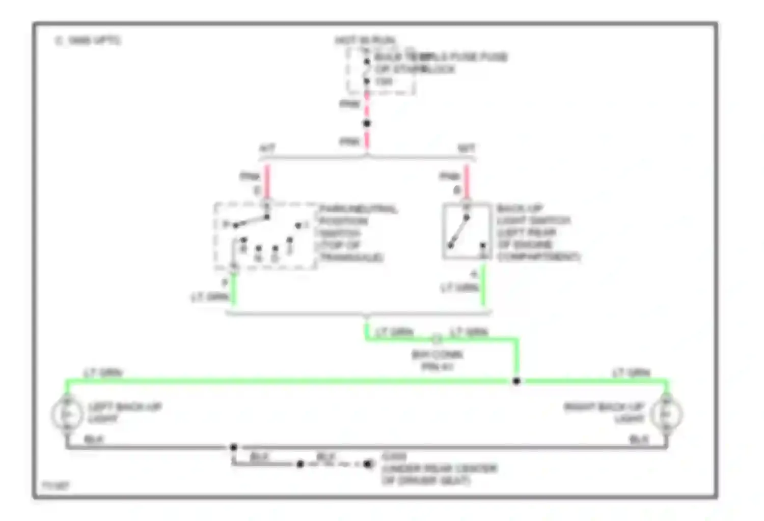 Achieva Oldsmobile I (1991-1997): Exterior light circuit (2 of 2)