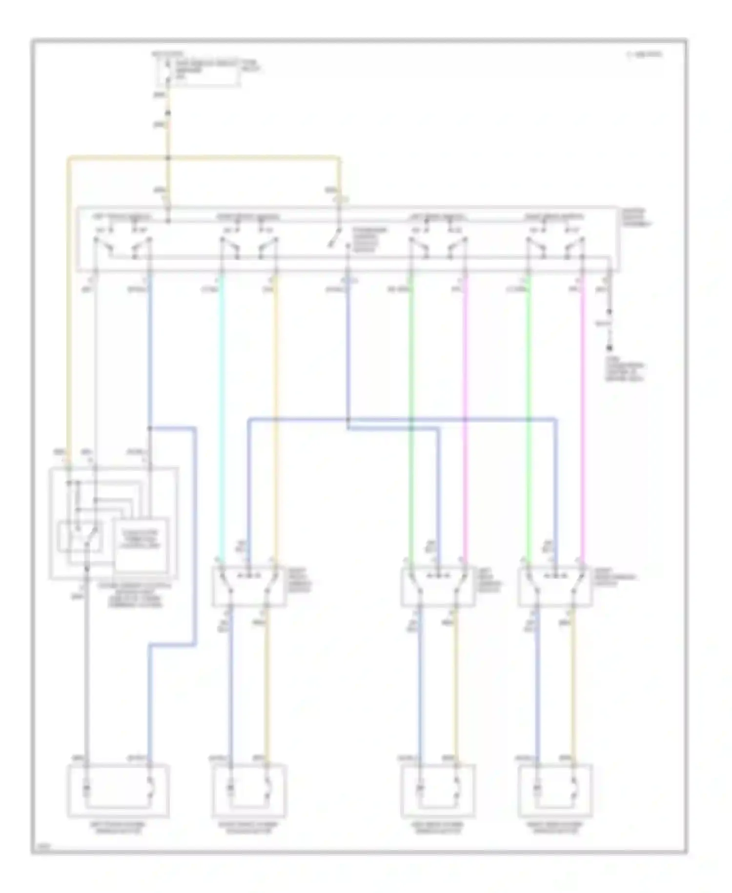 Achieva Oldsmobile I (1991-1997): Power window circuit, 4 door