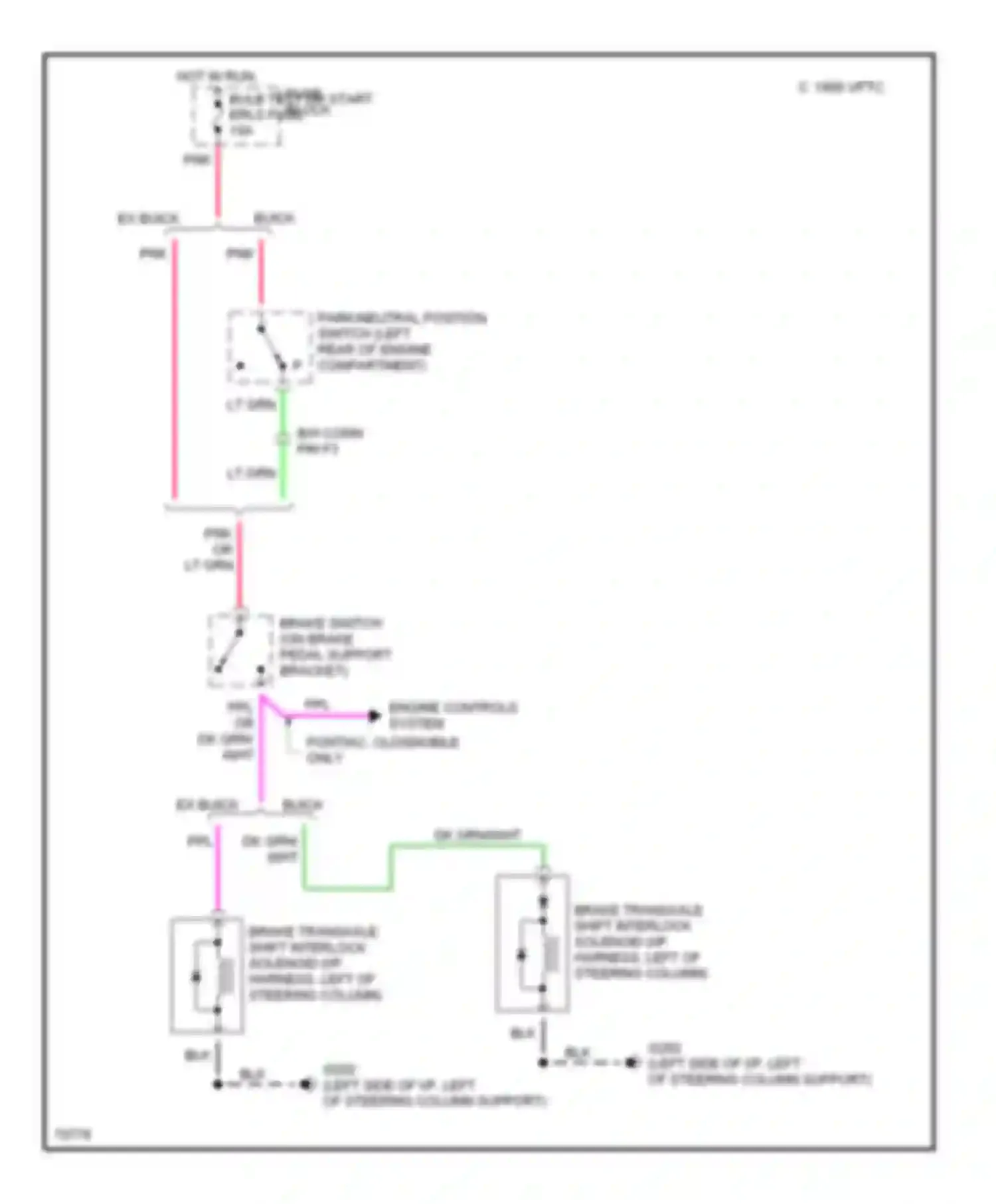 Achieva Oldsmobile I (1991-1997): Shift interlock circuit