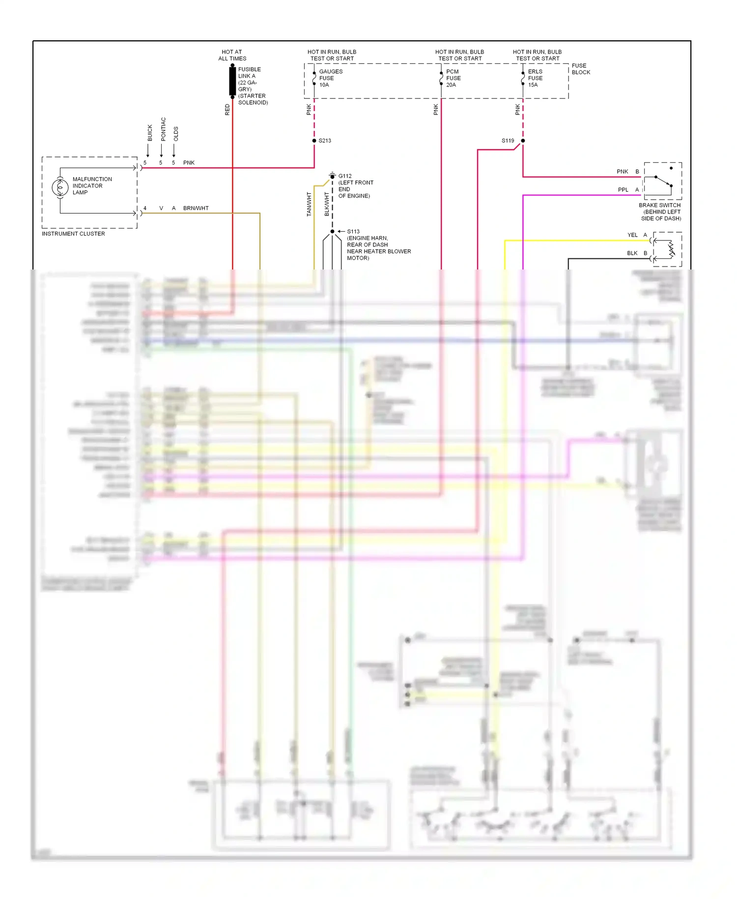 Wiring diagram 2-3 ctrl sol for Oldsmobile Achieva I (1991-1997) (1 of 2)