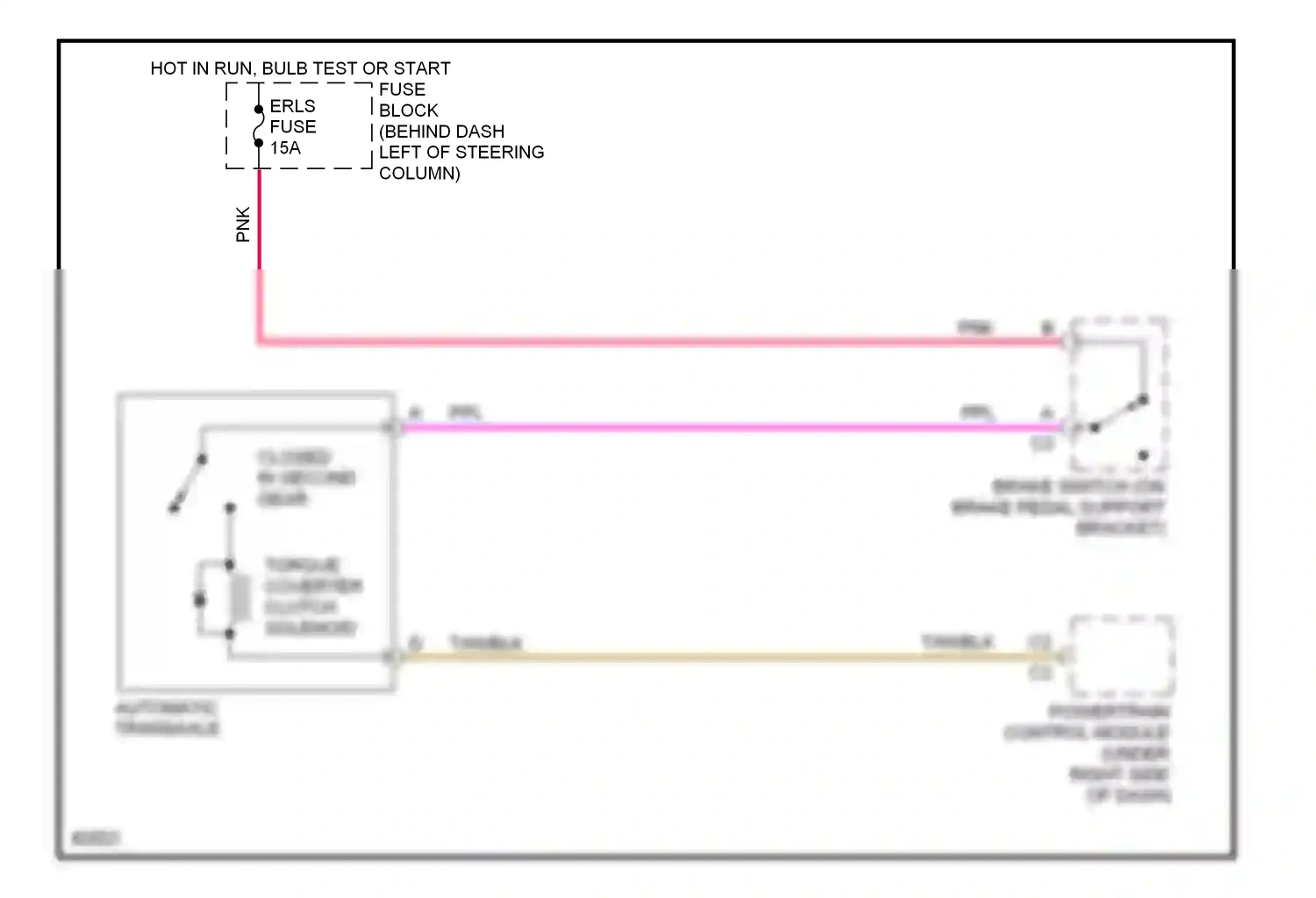 Wiring diagram automatic transaxle for Oldsmobile Achieva I (1991-1997) (1 of 2)