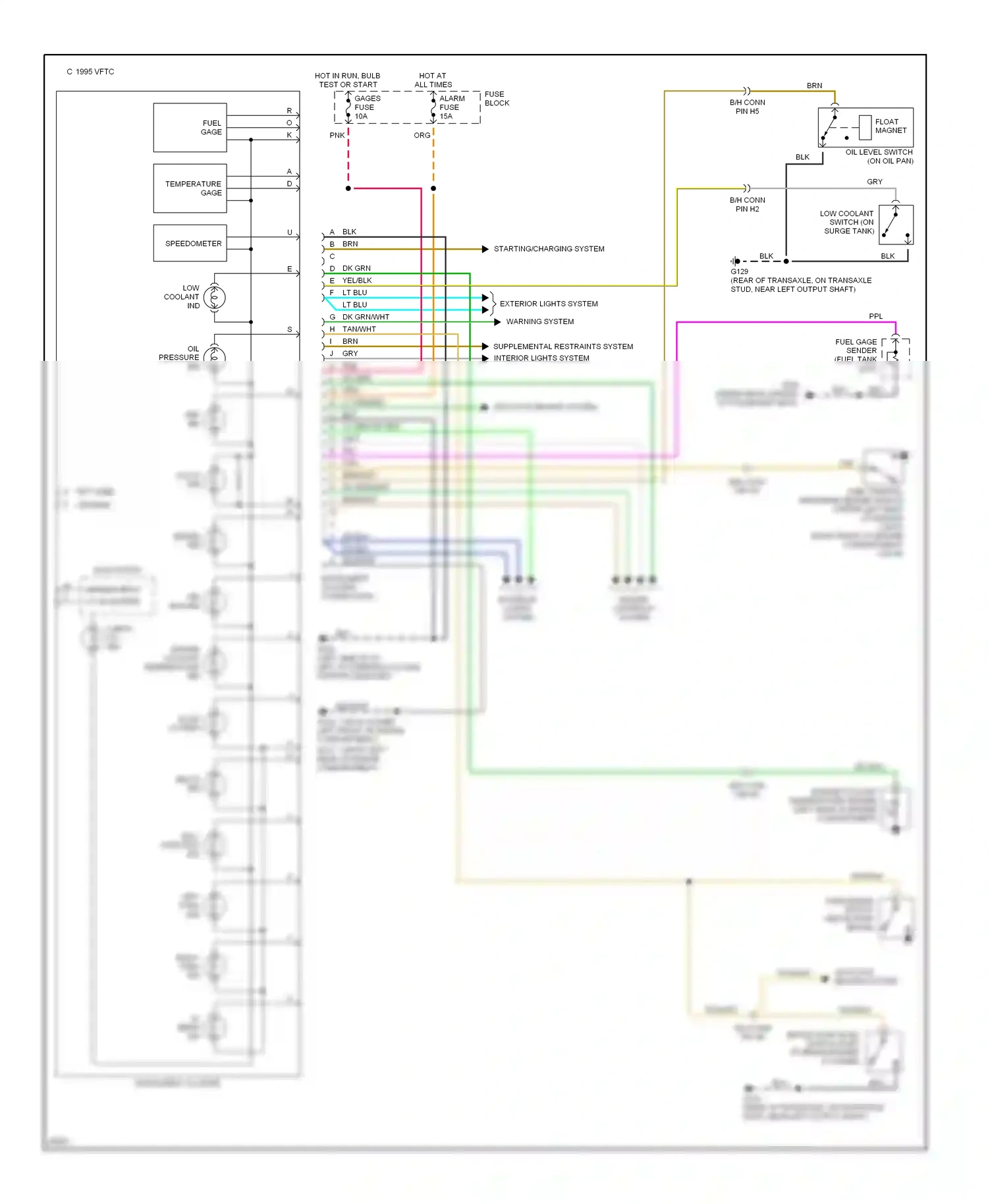 Wiring diagram engine controls system for Oldsmobile Achieva I (1991-1997) (1 of 3)