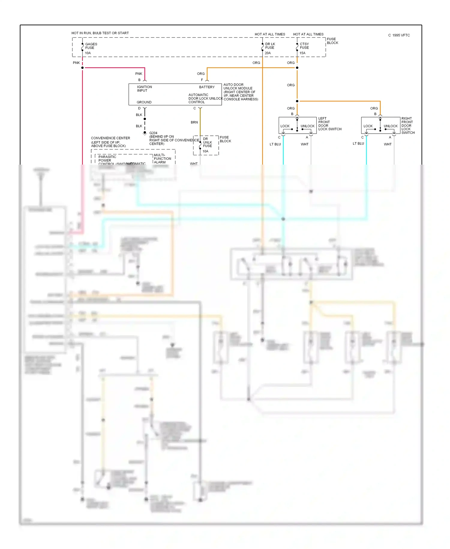 Wiring diagram multi-function alarm module for Oldsmobile Achieva I (1991-1997) (3 of 6)