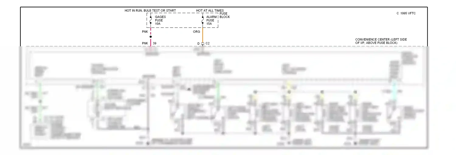 Wiring diagram multi-function alarm module for Oldsmobile Achieva I (1991-1997) (4 of 6)