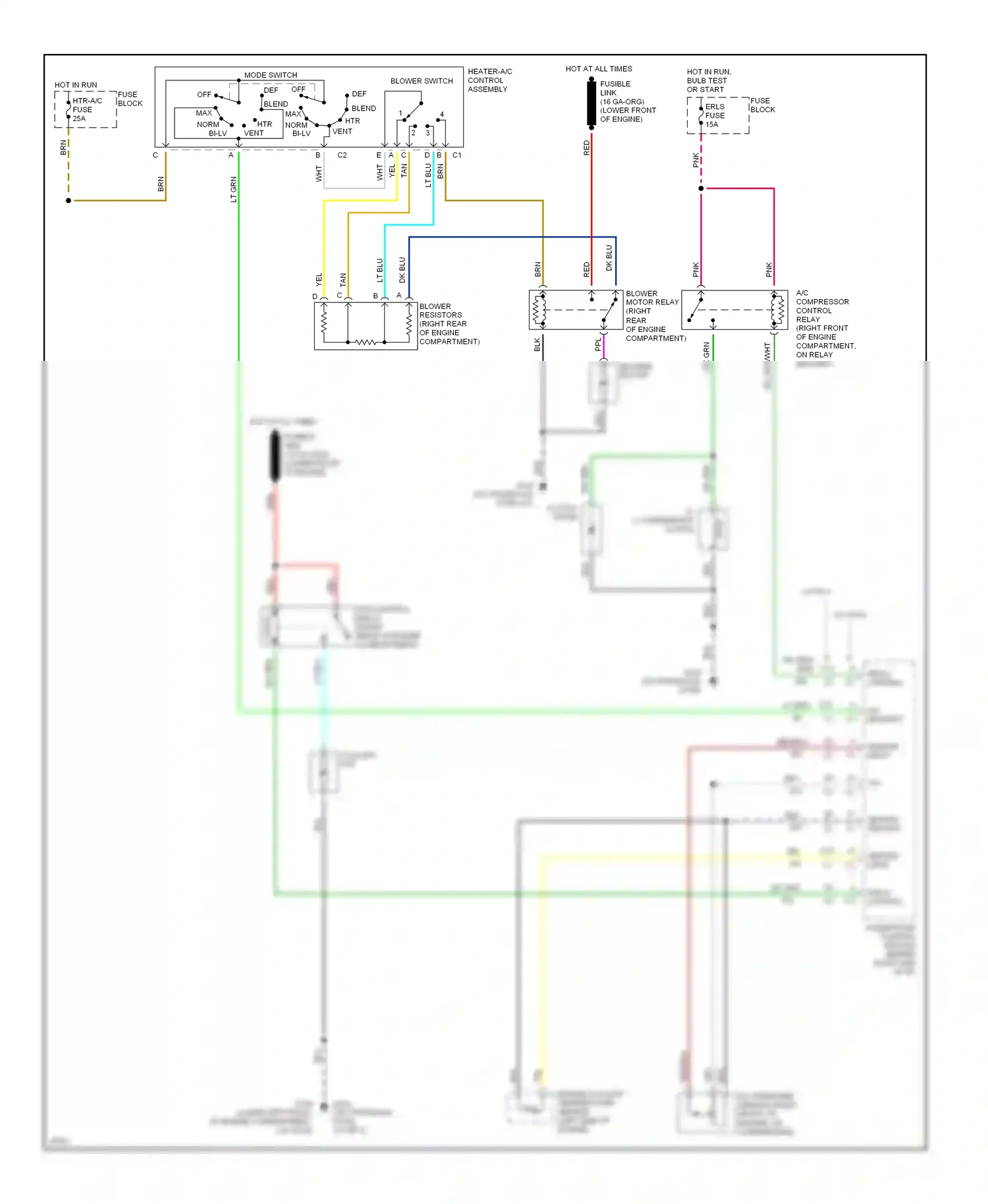 Wiring diagram sensor ground for Oldsmobile Achieva I (1991-1997) (1 of 2)