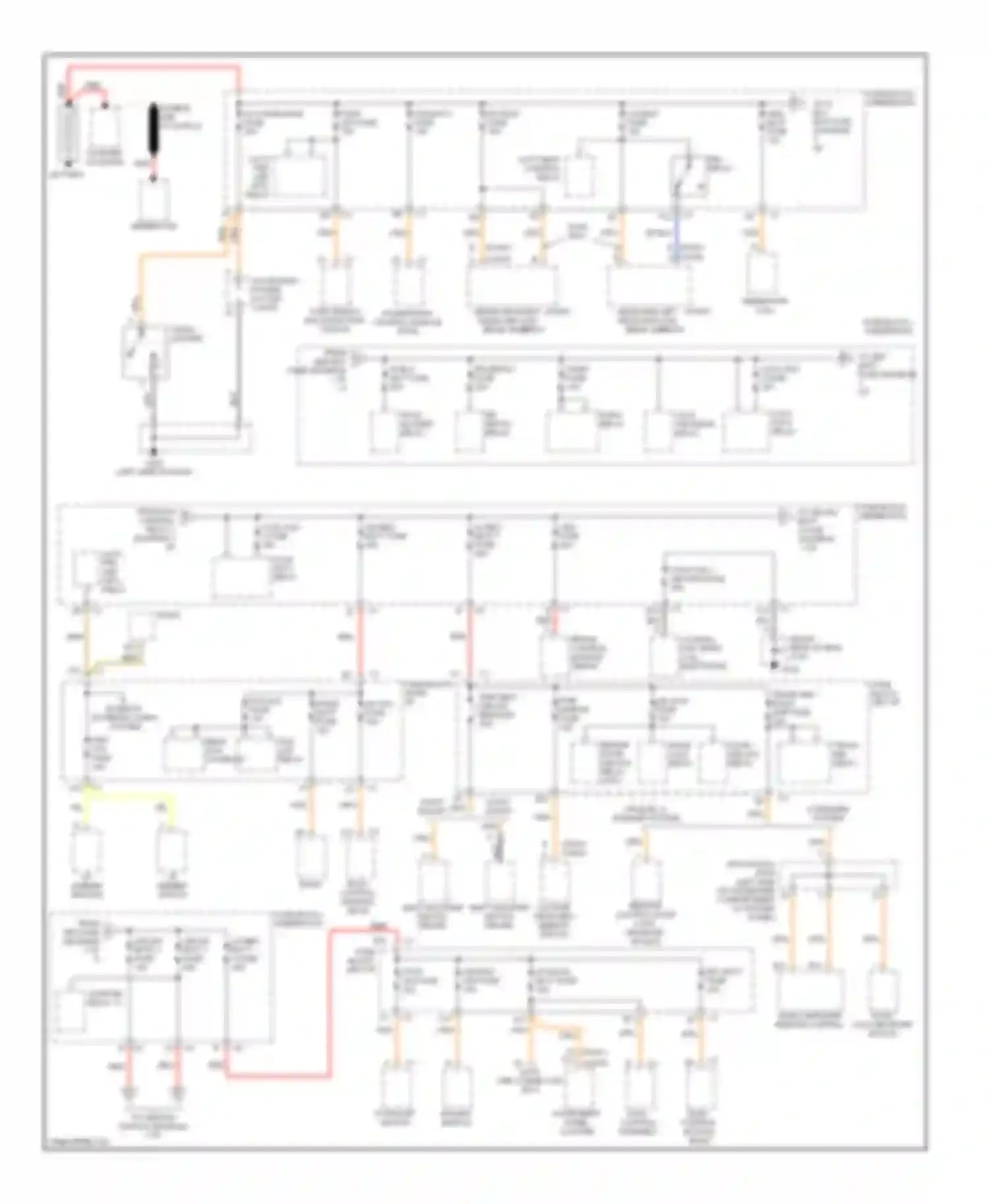 Alero Oldsmobile I (1999-2004): Power distribution circuit (1 of 2)