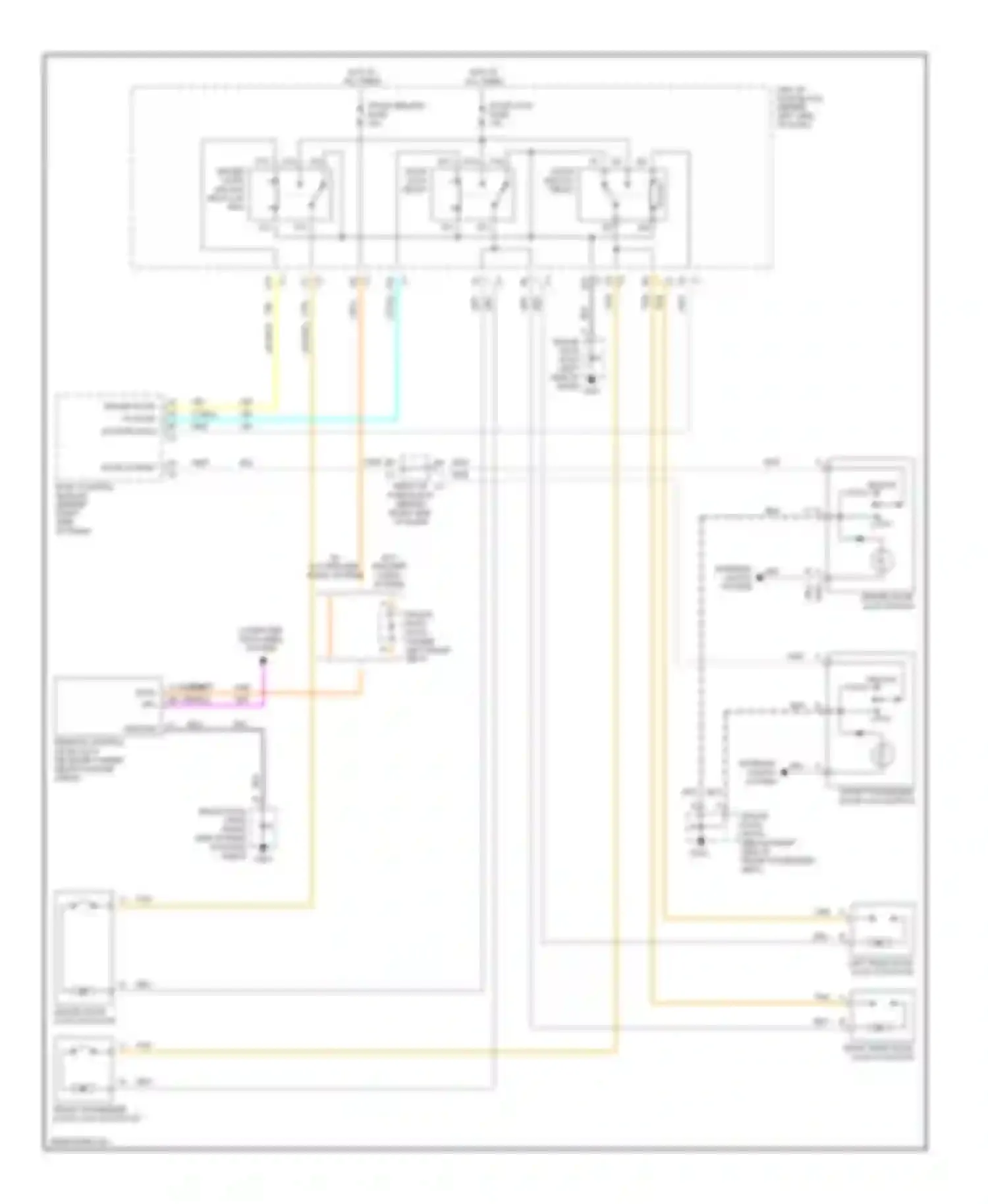 Wiring diagram front passenger door lock switch for Oldsmobile Alero I (1999-2004) (1 of 1)