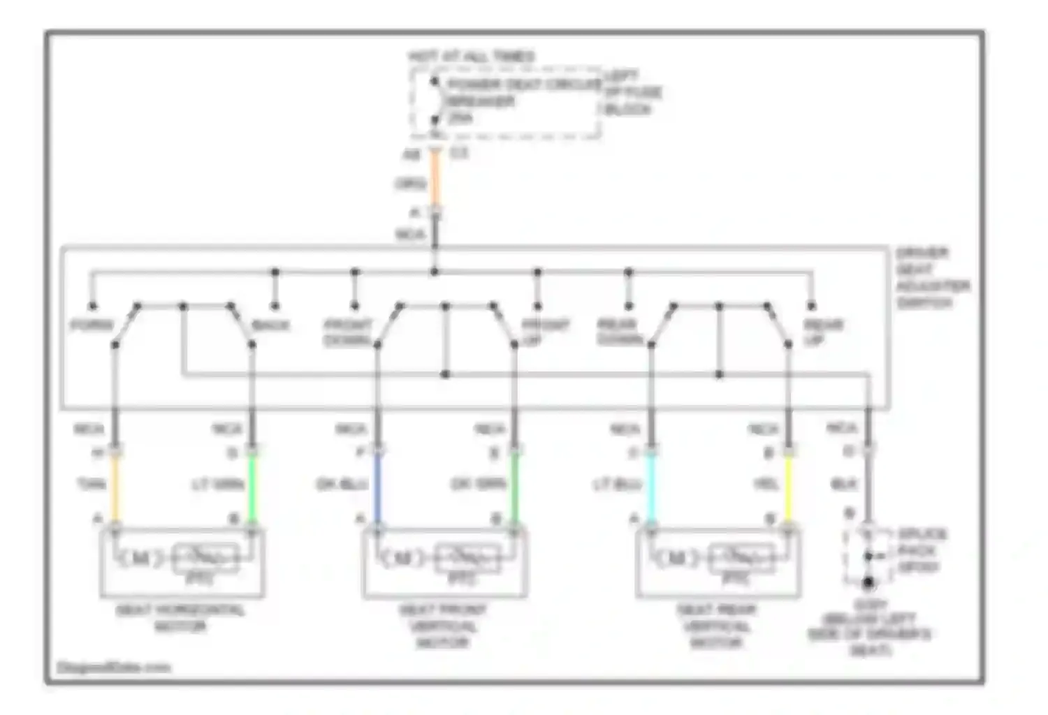 Wiring diagram rear up for Oldsmobile Alero I (1999-2004) (1 of 1)
