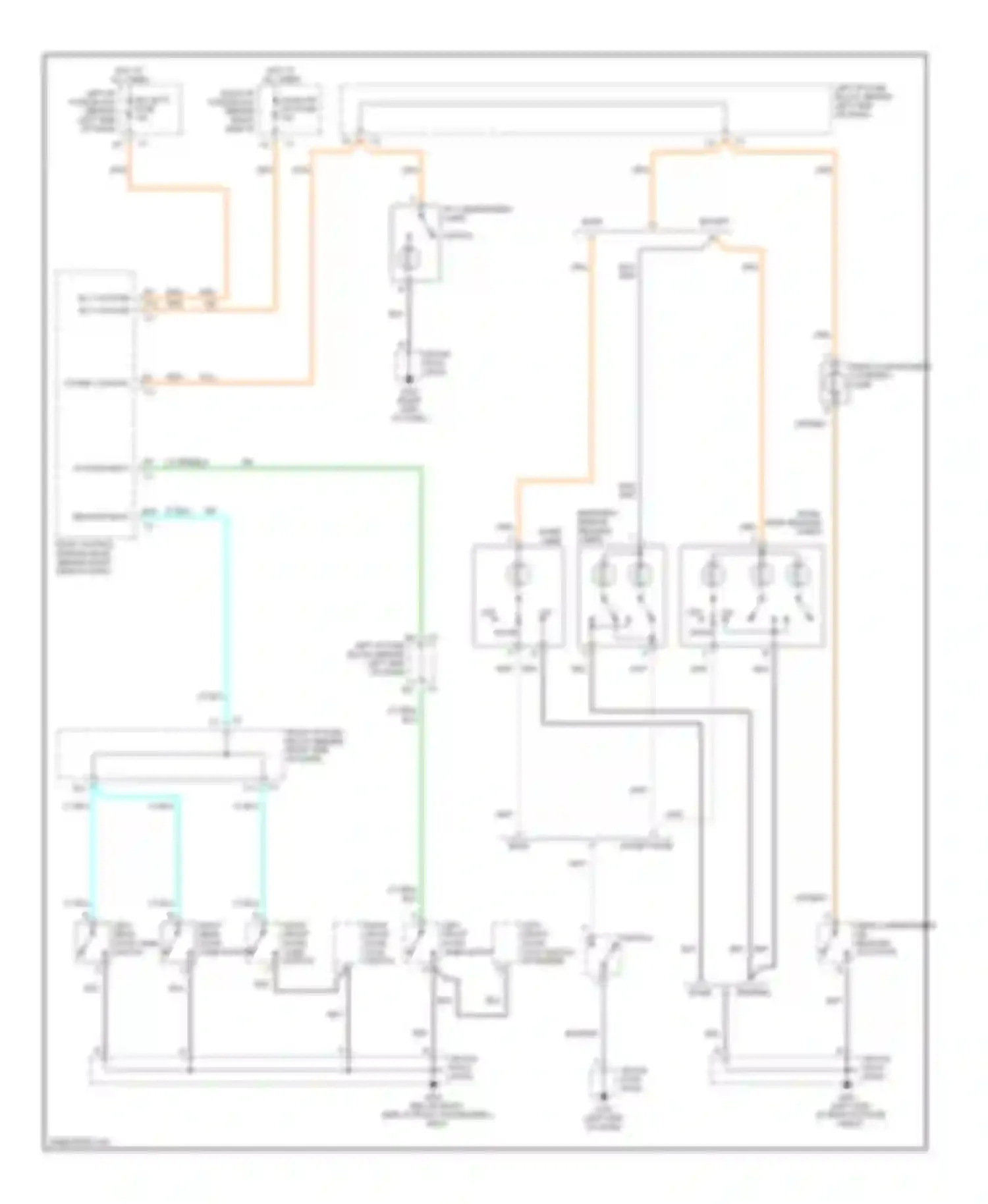 Wiring diagram right rear door jamb switch for Oldsmobile Alero I (1999-2004) (1 of 1)