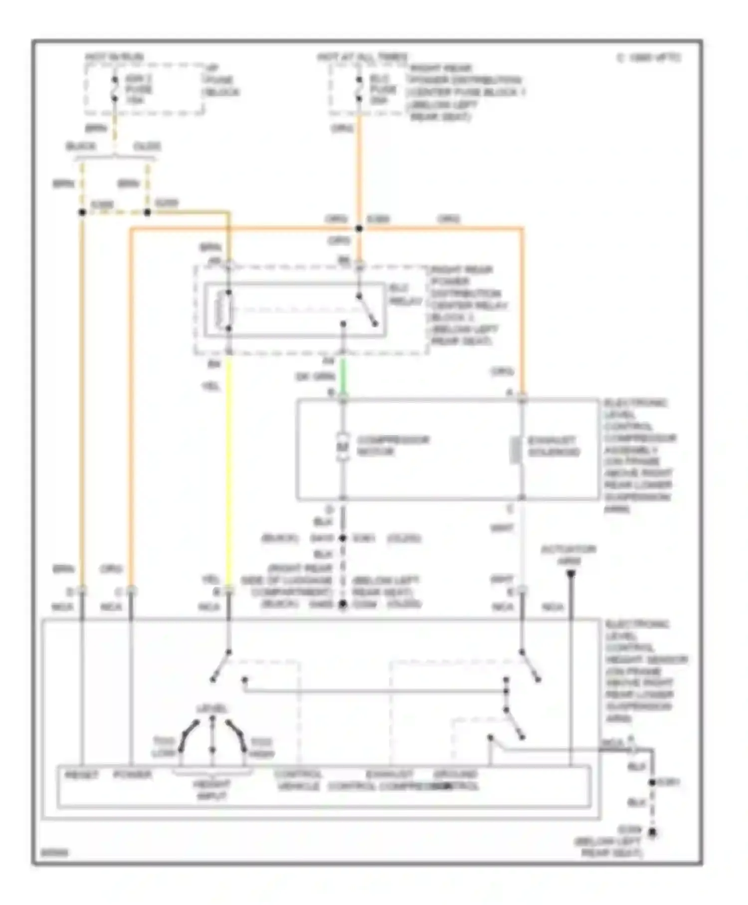 Aurora Oldsmobile I (1994-1999): Electronic suspension circuit