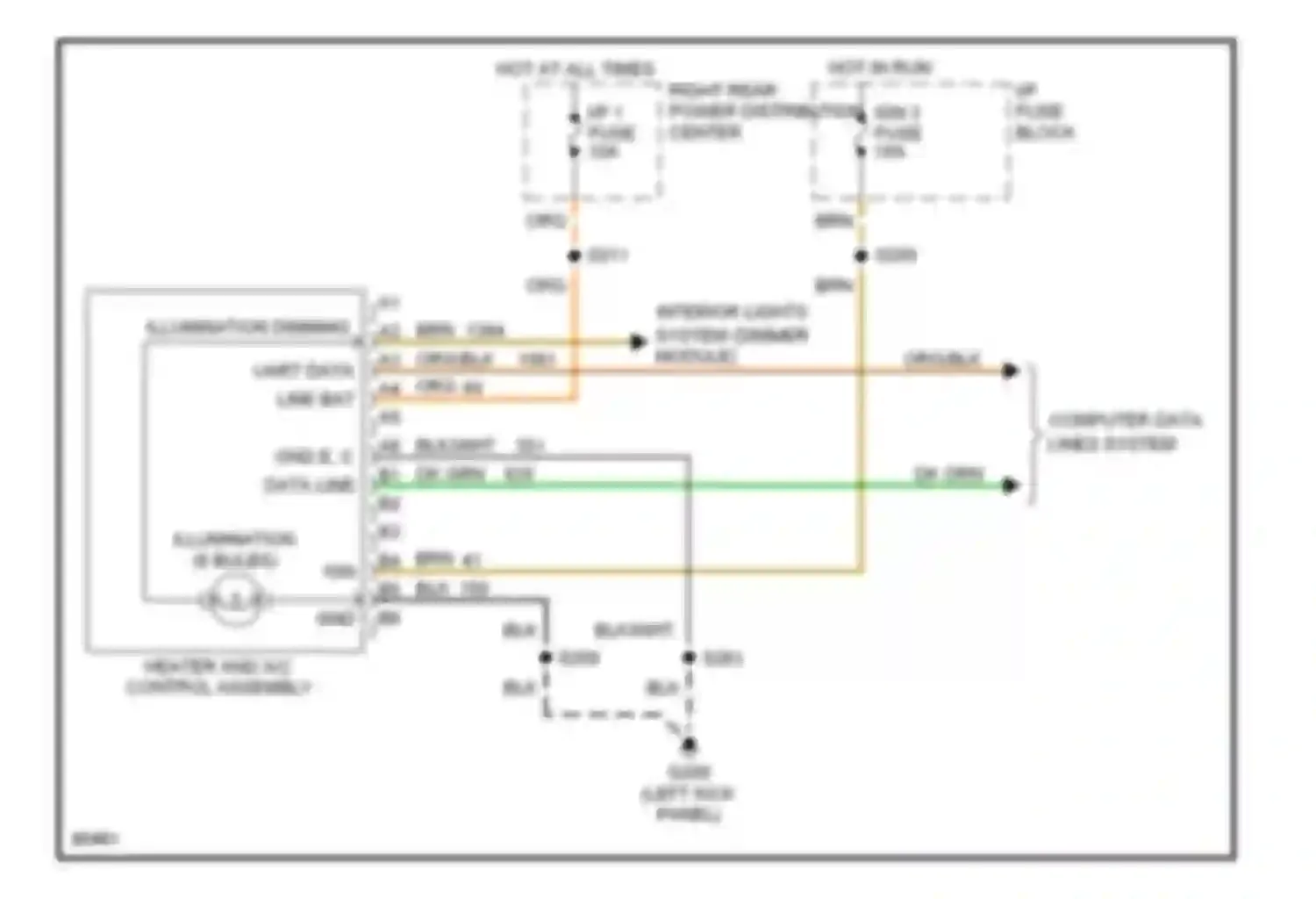 Aurora Oldsmobile I (1994-1999): Driver information center circuit