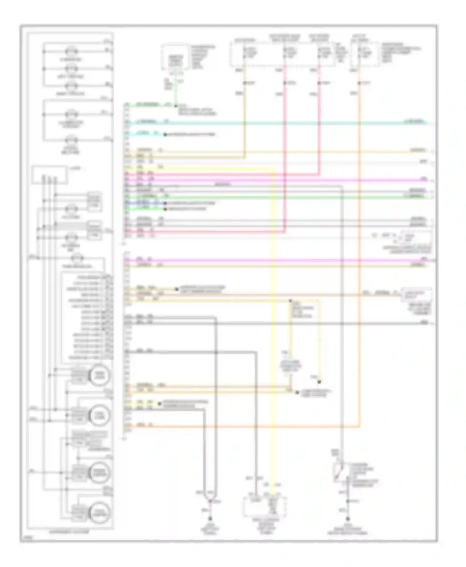 Aurora Oldsmobile I (1994-1999): Instrument cluster circuit (1 of 2)