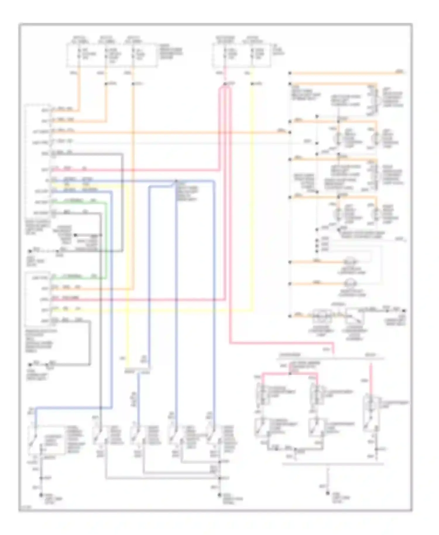 Aurora Oldsmobile I (1994-1999): Courtesy lamps circuit (1 of 2)