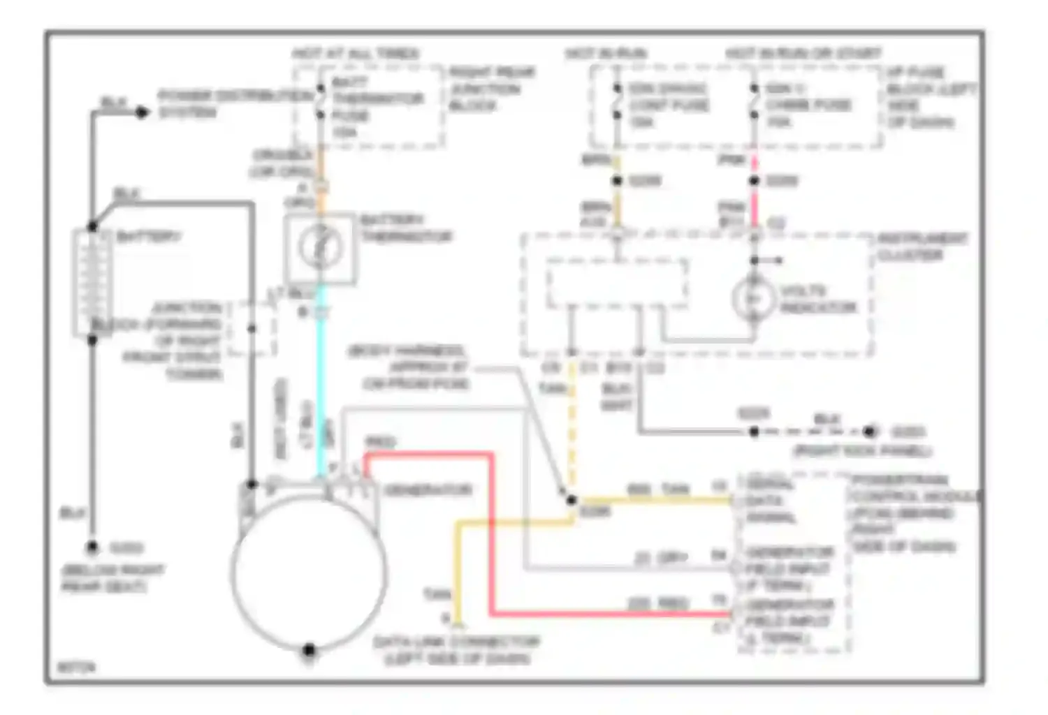 Aurora Oldsmobile I (1994-1999): Charging circuit