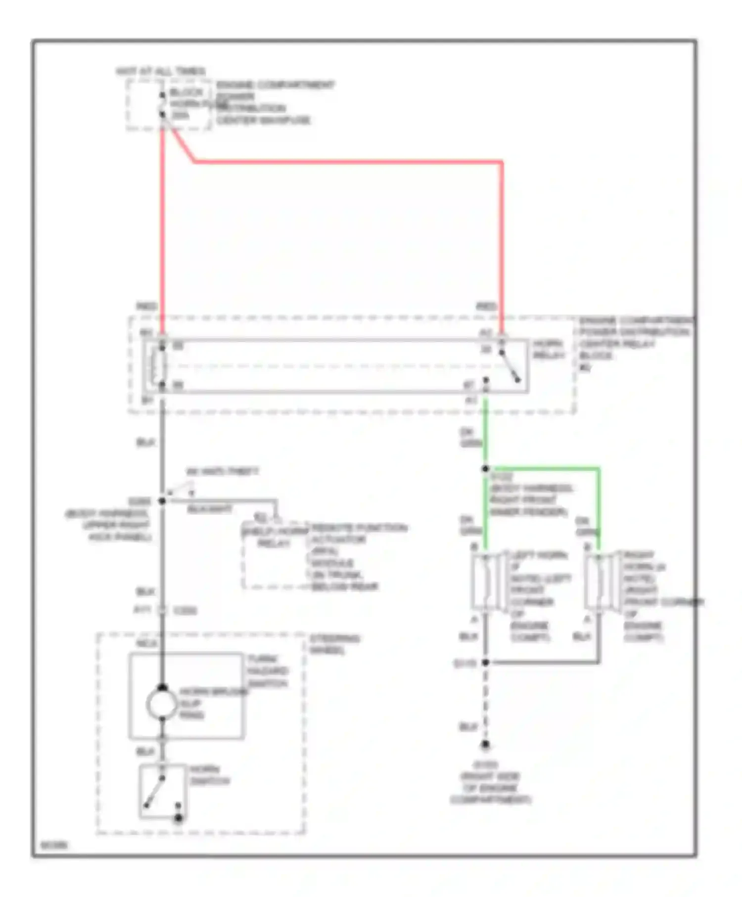 Wiring diagram blk/wht for Oldsmobile Aurora I (1994-1999) (17 of 29)