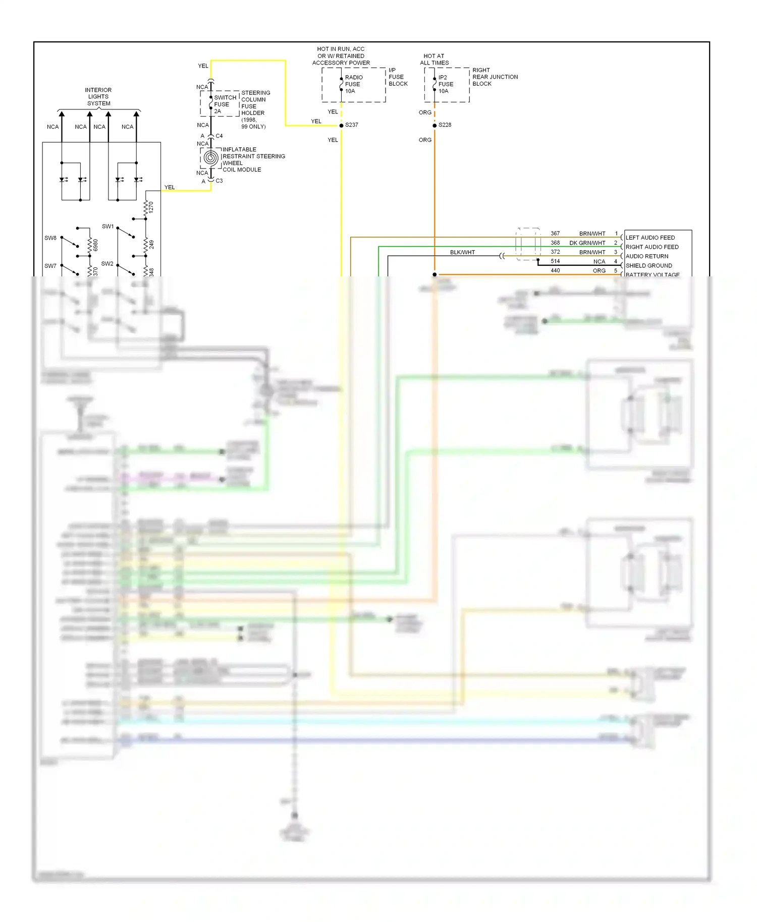 Oldsmobile Aurora I (1994-1999) computer data lines system wiring diagram  (4 of 4)