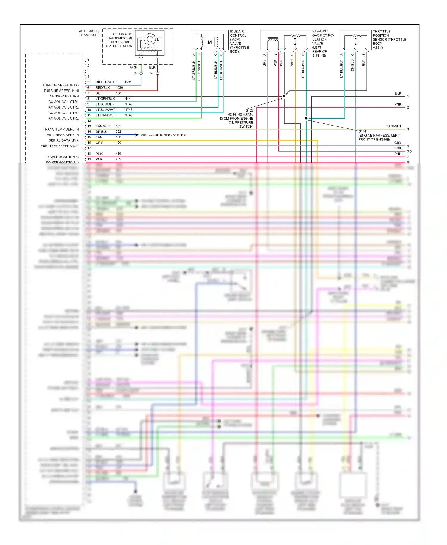 Oldsmobile Aurora I (1994-1999) driver select shift switch wiring diagram  (1 of 1)