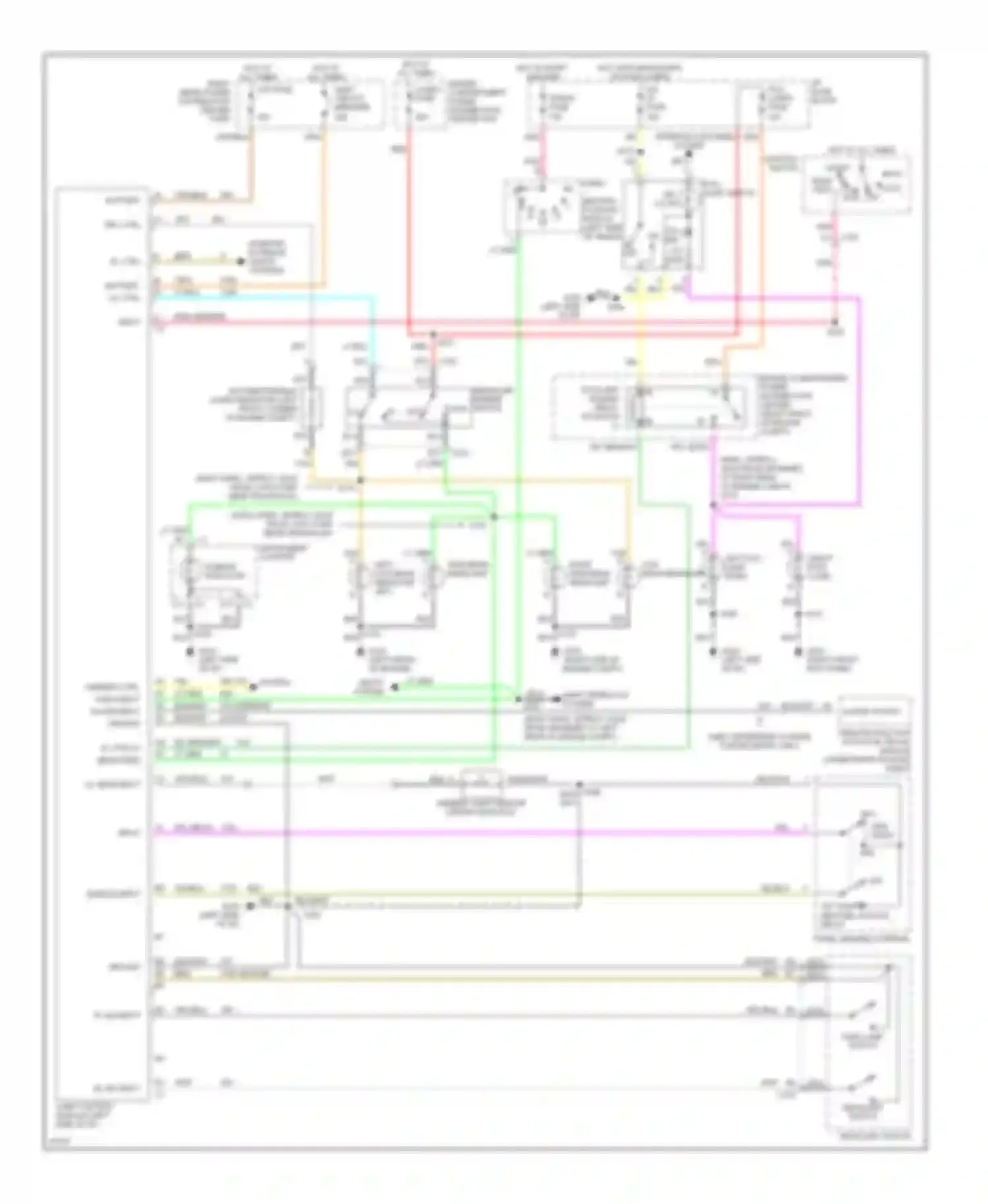 Wiring diagram right high beam headlamp for Oldsmobile Aurora I (1994-1999) (2 of 2)