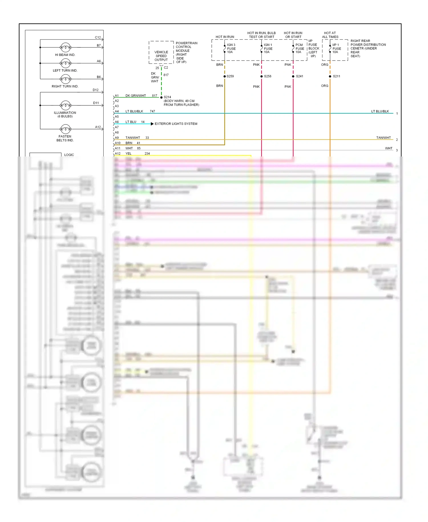 Oldsmobile Aurora I (1994-1999) solid state ctrl wiring diagram  (1 of 1)