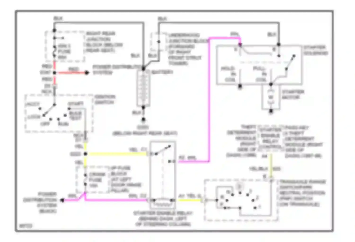Wiring diagram yel/blk for Oldsmobile Aurora I (1994-1999) (7 of 10)