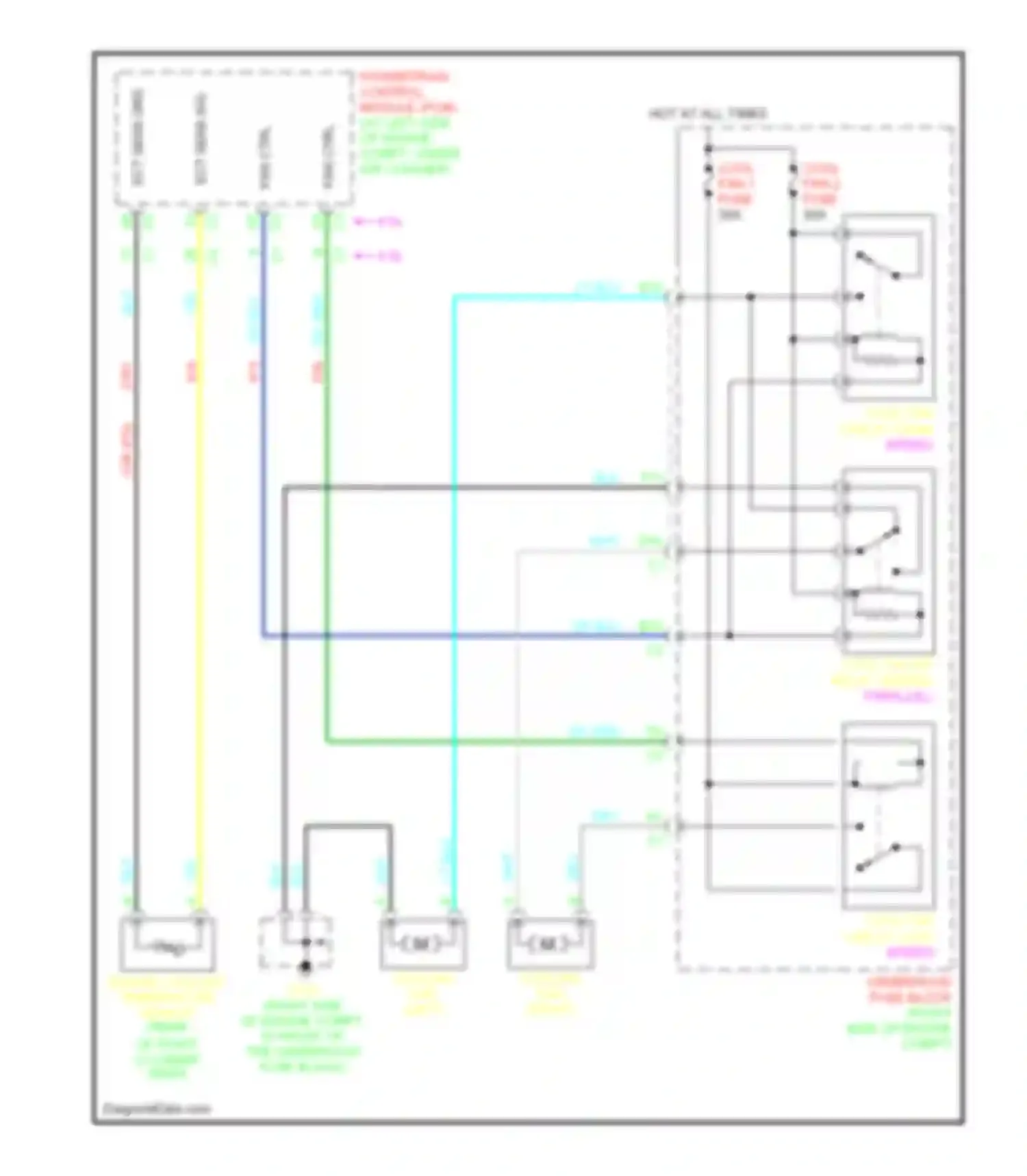 Aurora Oldsmobile II (1999-2003): Cooling fan circuit