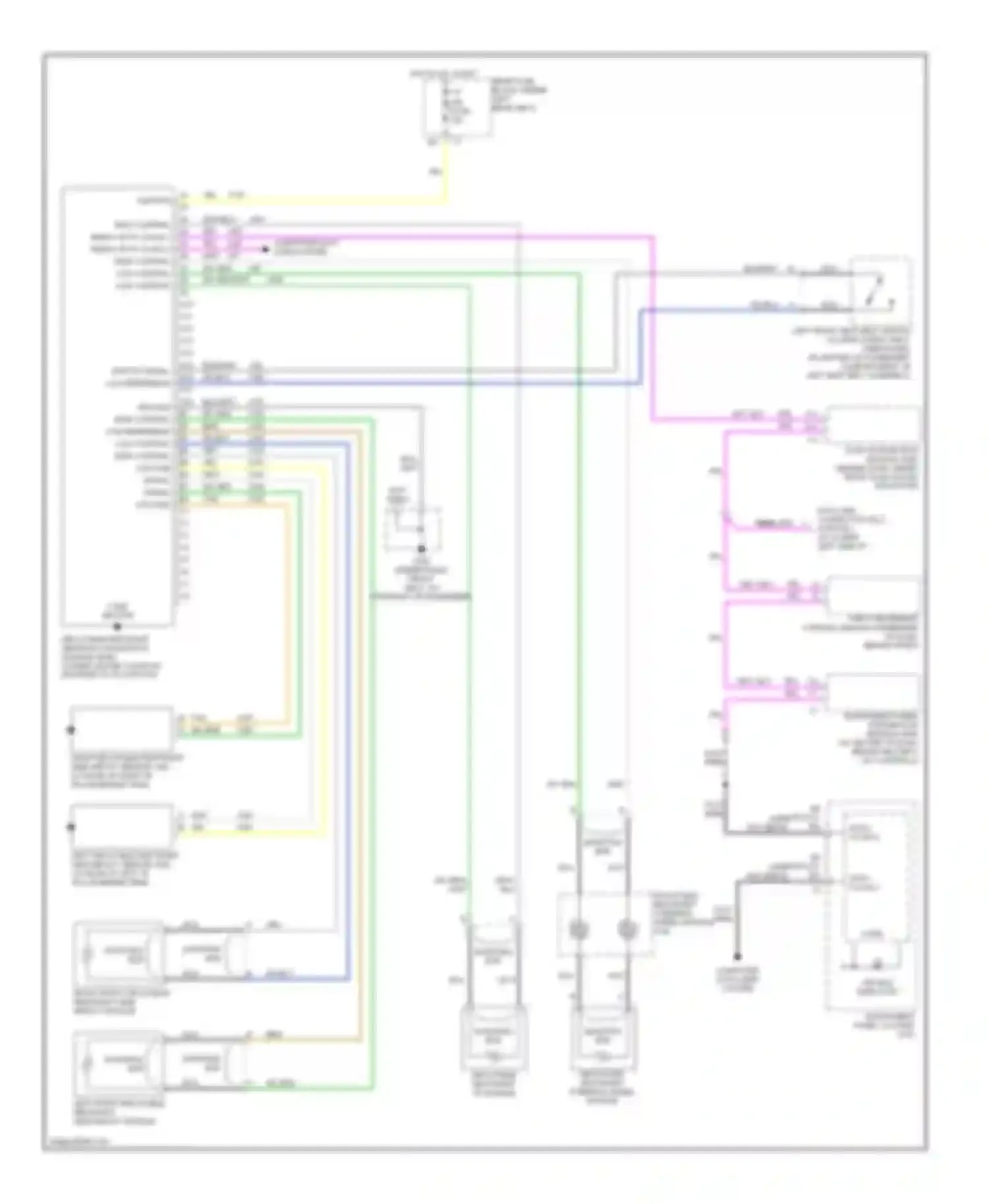 Aurora Oldsmobile II (1999-2003): Supplemental restraint circuit, with standard air bag