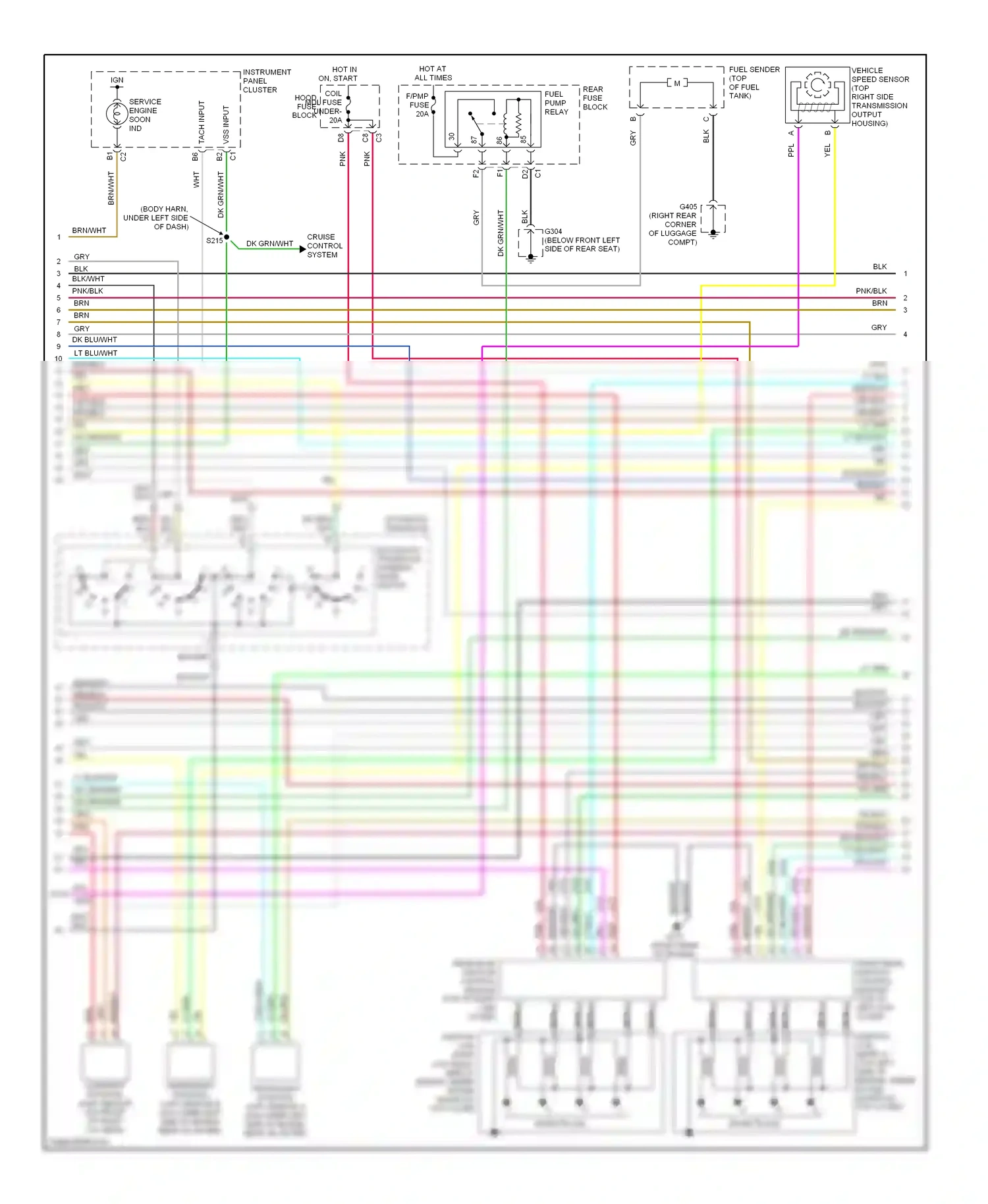 Oldsmobile Aurora II (1999-2003) automatic transaxle internal mode switch wiring diagram  (6 of 6)