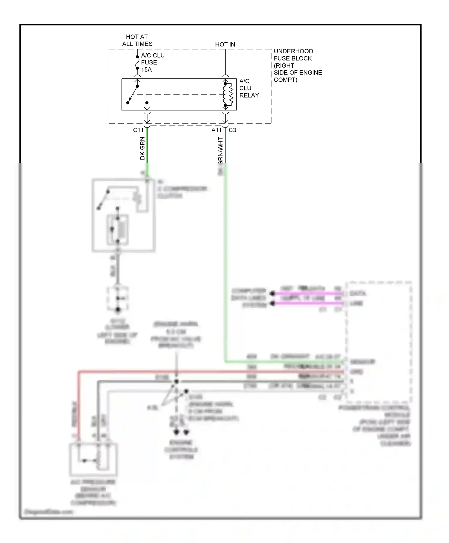 Oldsmobile Aurora II (1999-2003) computer data lines system wiring diagram  (4 of 24)