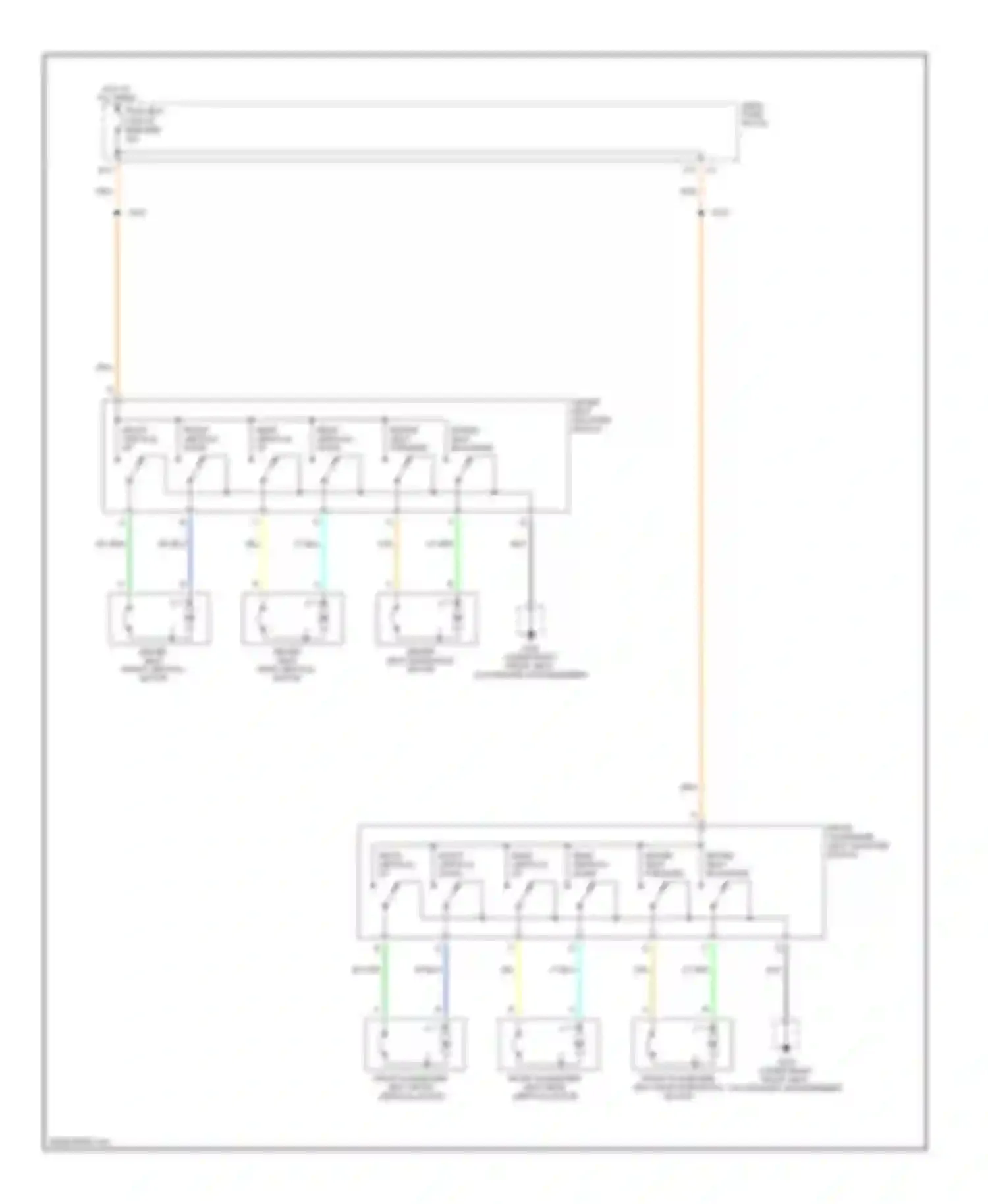 Wiring diagram entire seat backward for Oldsmobile Aurora II (1999-2003) (1 of 2)