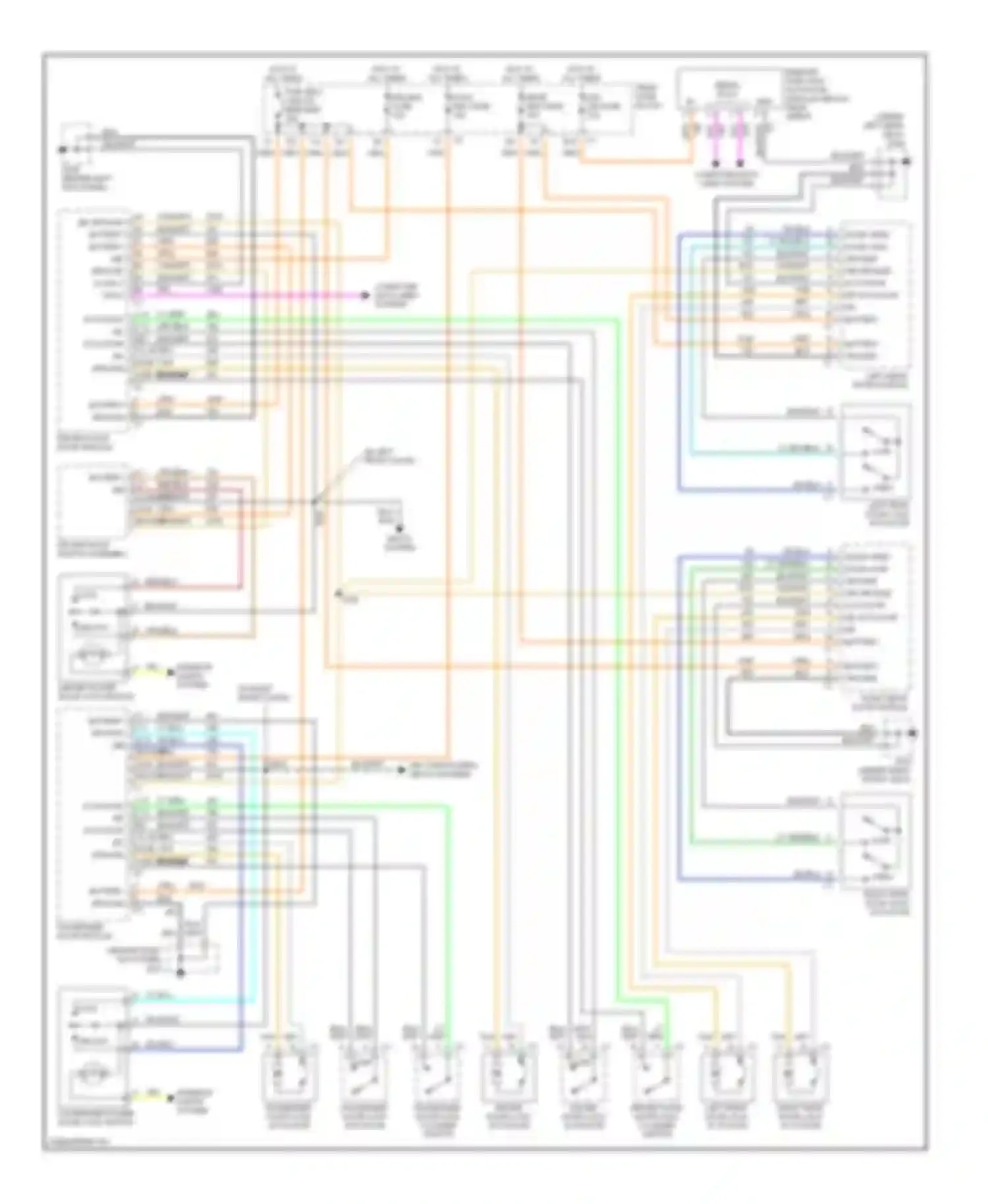 Wiring diagram left rear door lock actuator for Oldsmobile Aurora II (1999-2003) (3 of 3)