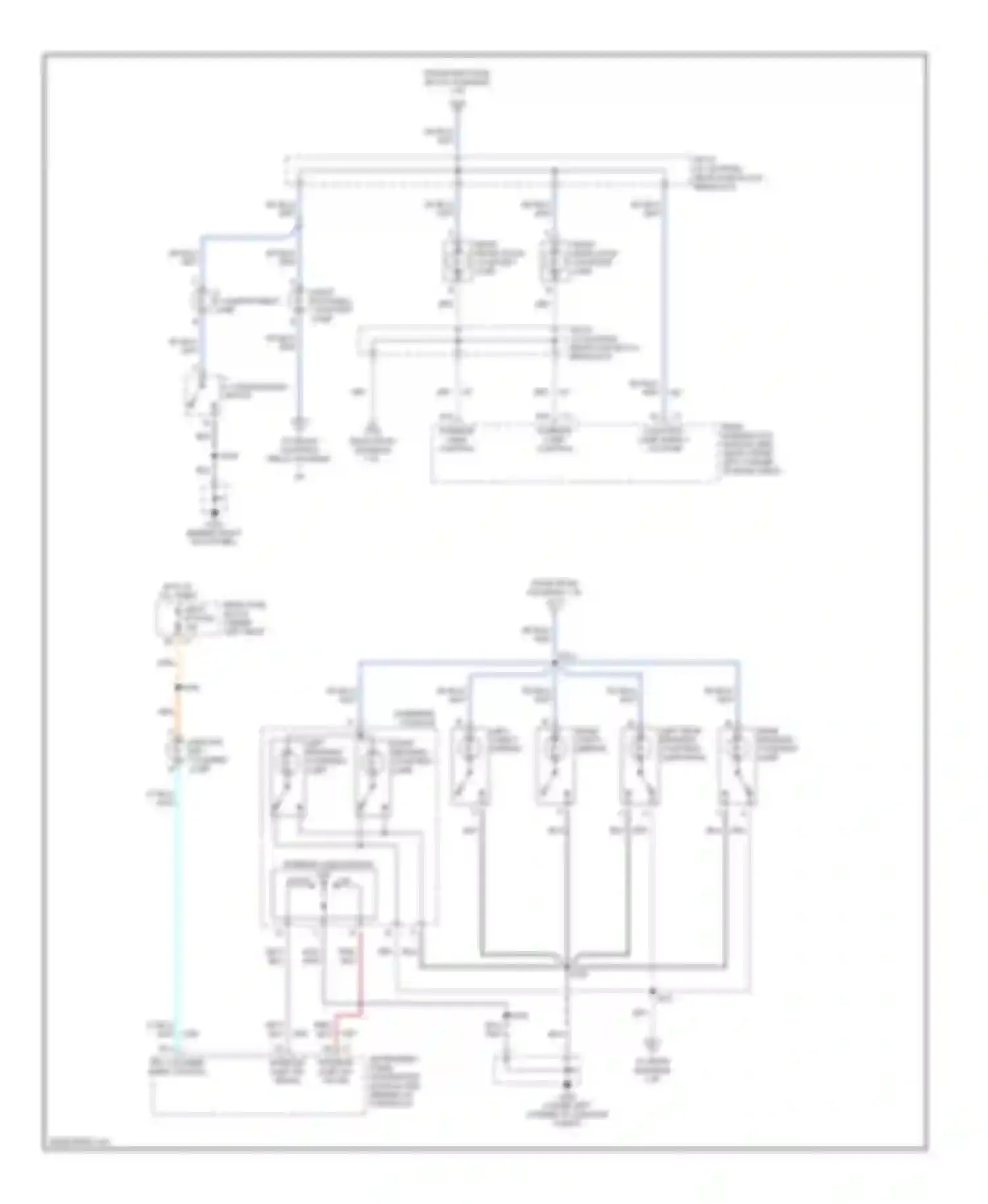 Wiring diagram left rear reading/ courtesy lamp right rear reading/ courtesy lamp for Oldsmobile Aurora II (1999-2003) (1 of 1)